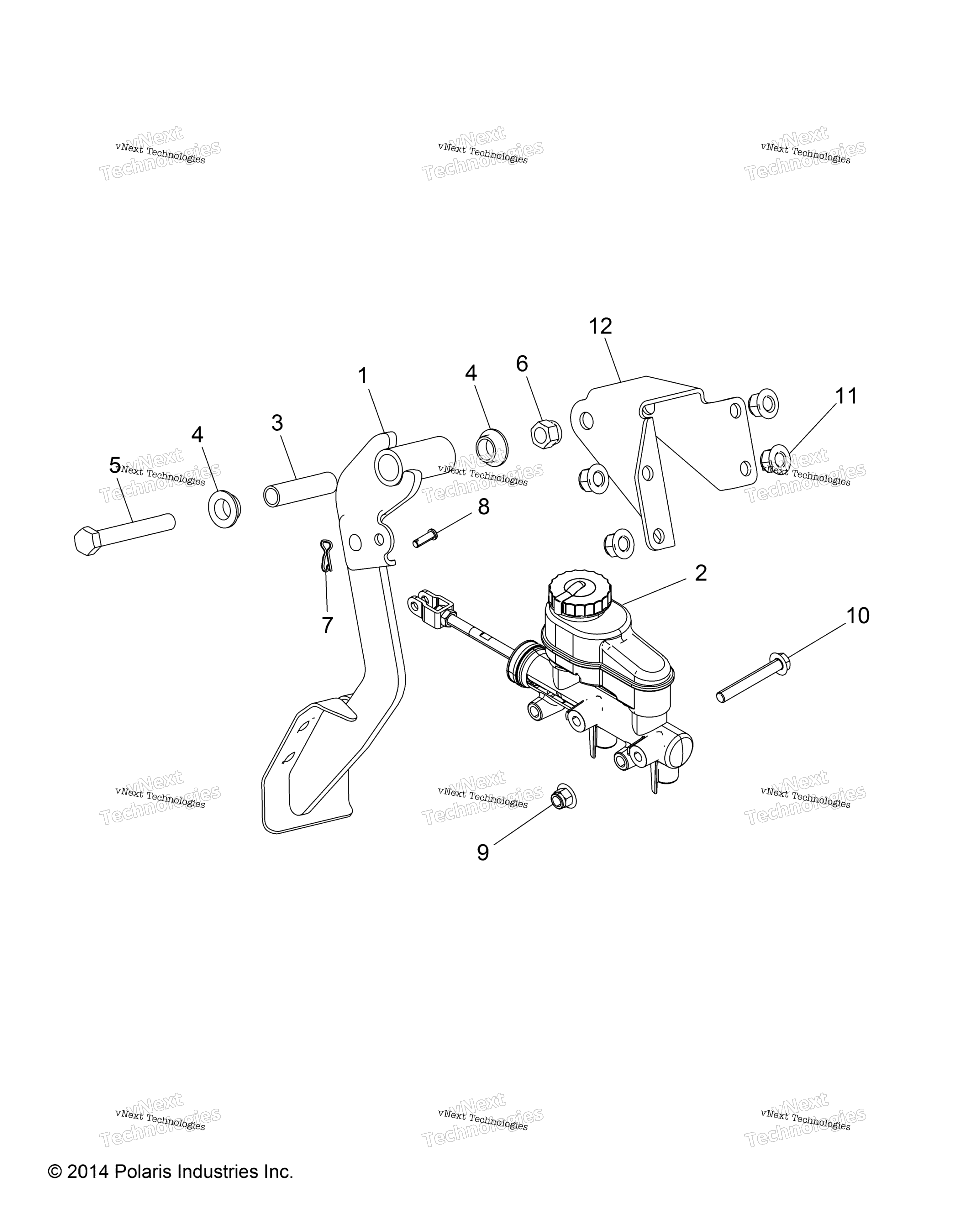 Тормоза, педаль And Master Cylinder