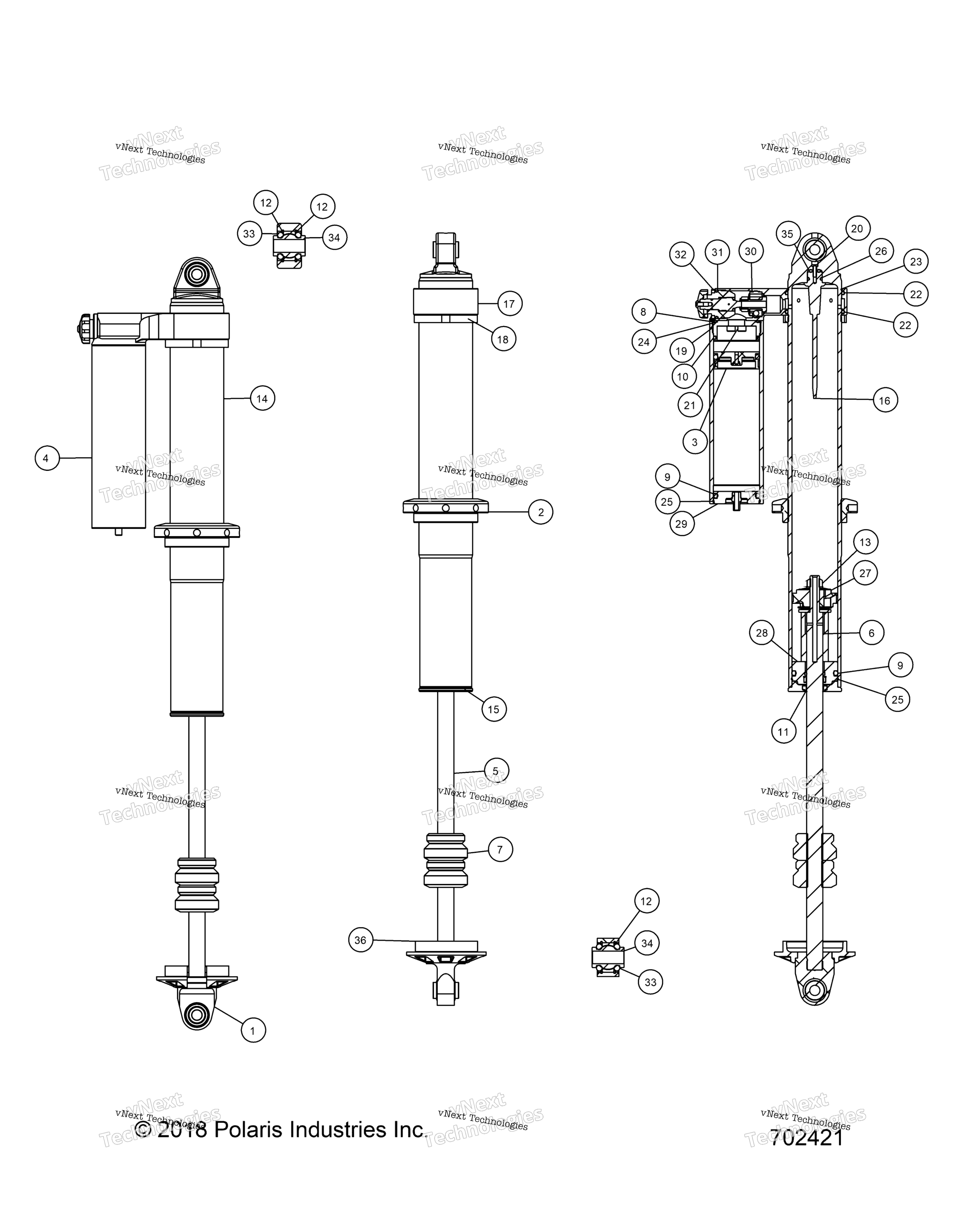 Подвеска, задний амортизатор Internals Z18vdr99al/Bl