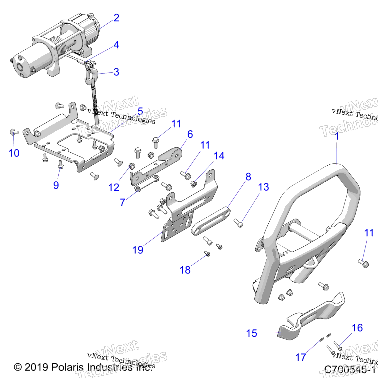 Accessory, передний Bumper, W / лебёдка Z19vdr99ak / Bk