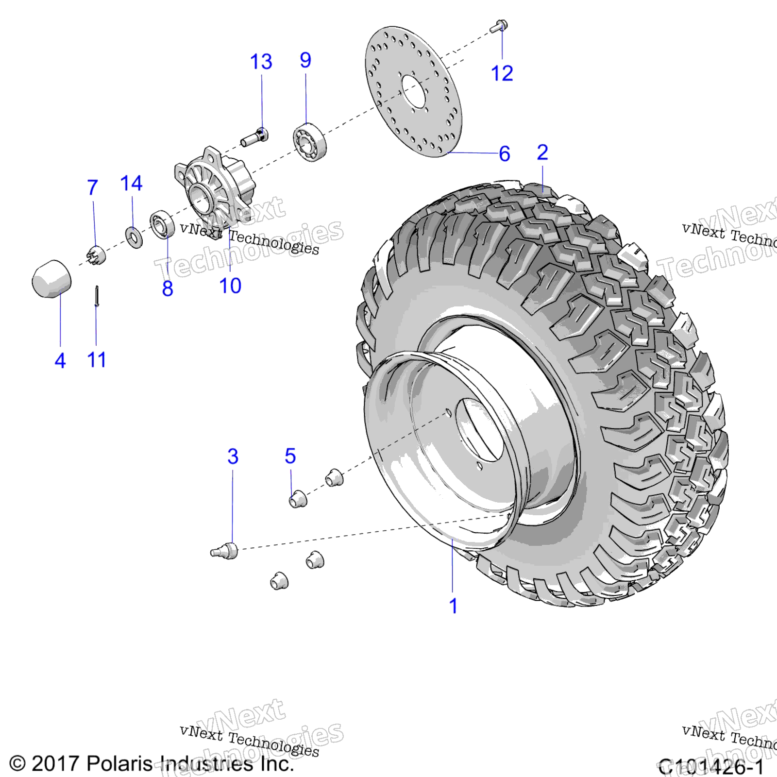 Колёса, передние Tire And Brake Disk