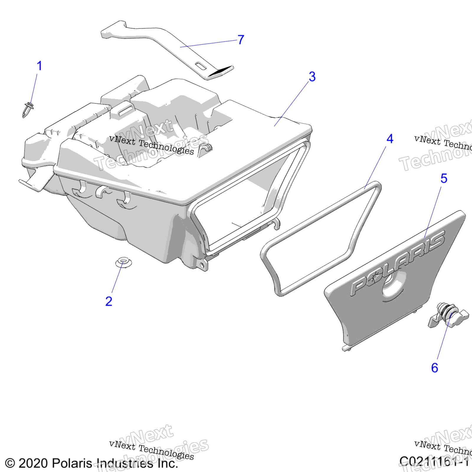 Body, Storage Box, задний A20sej57b1 / B4 / B7 / B9
