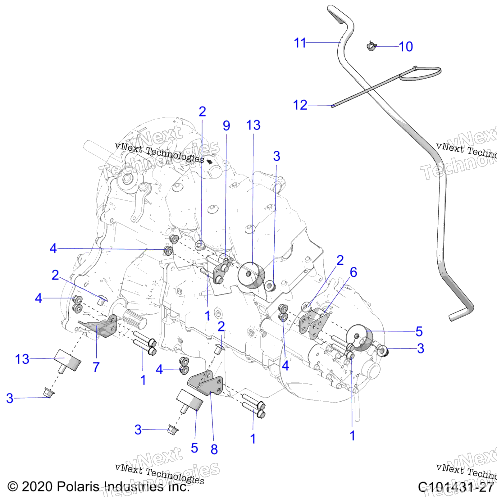 Двигатель, крепление And Transmission Mounting