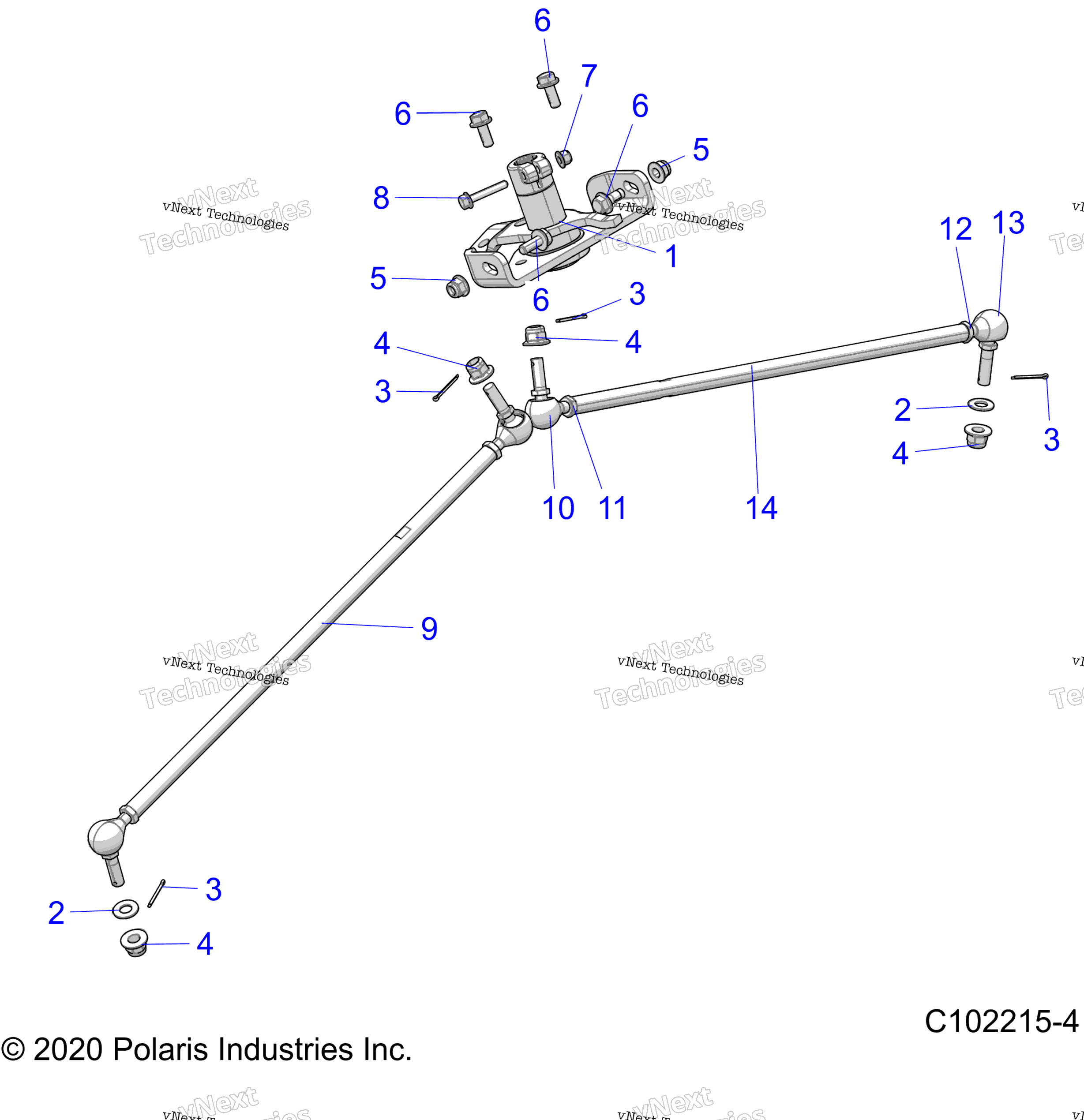 Steering, рулевое управление Post, Lower & тяга стержень Asm