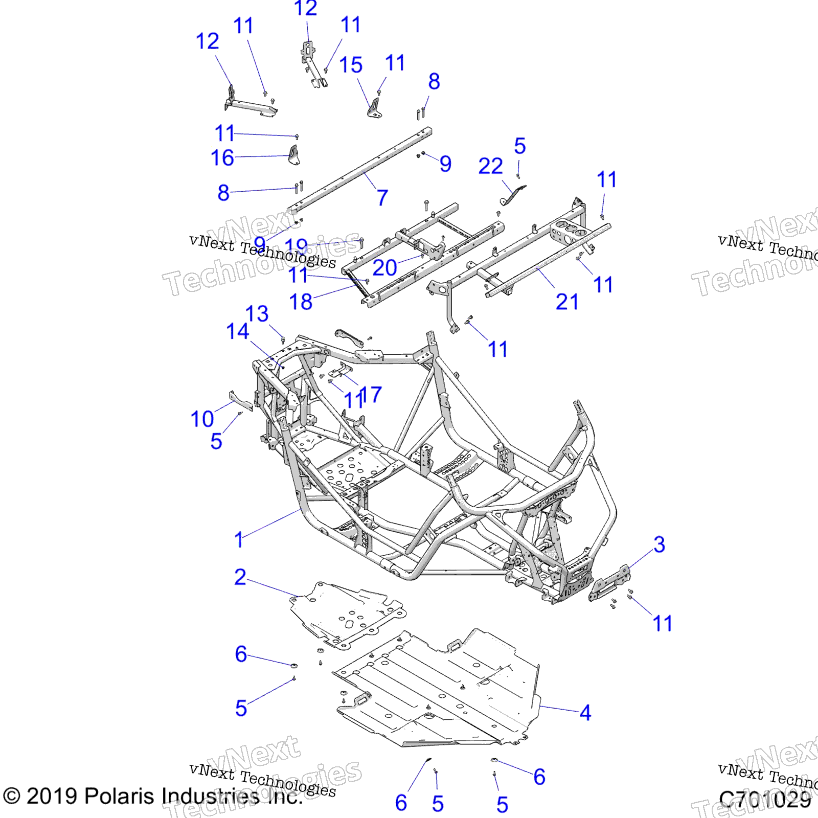 Шасси, основная рама And Skid Plate