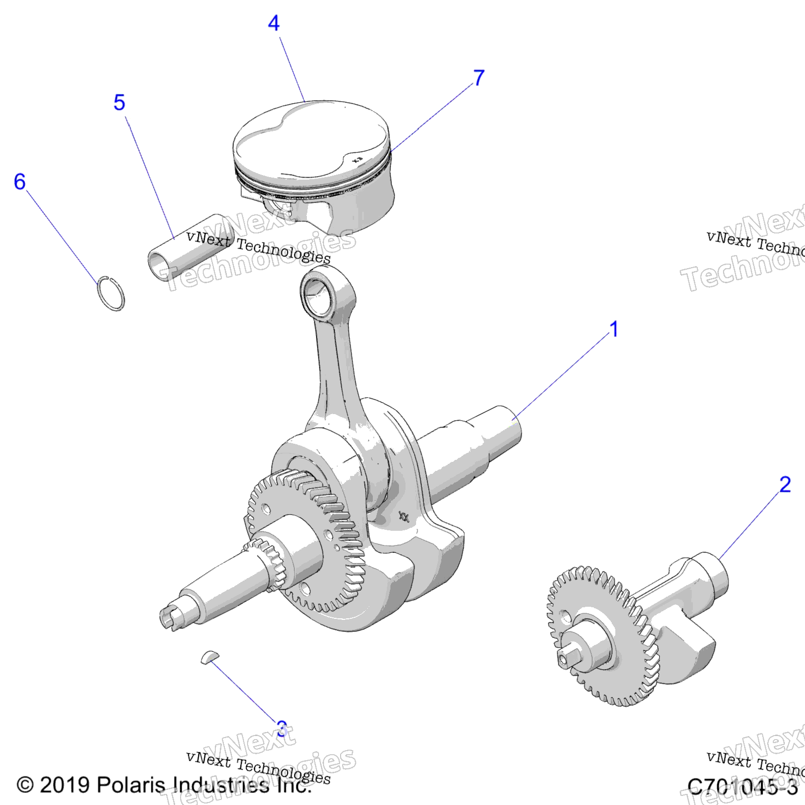 Engine, Crankshaft, поршень и Balance Shaft