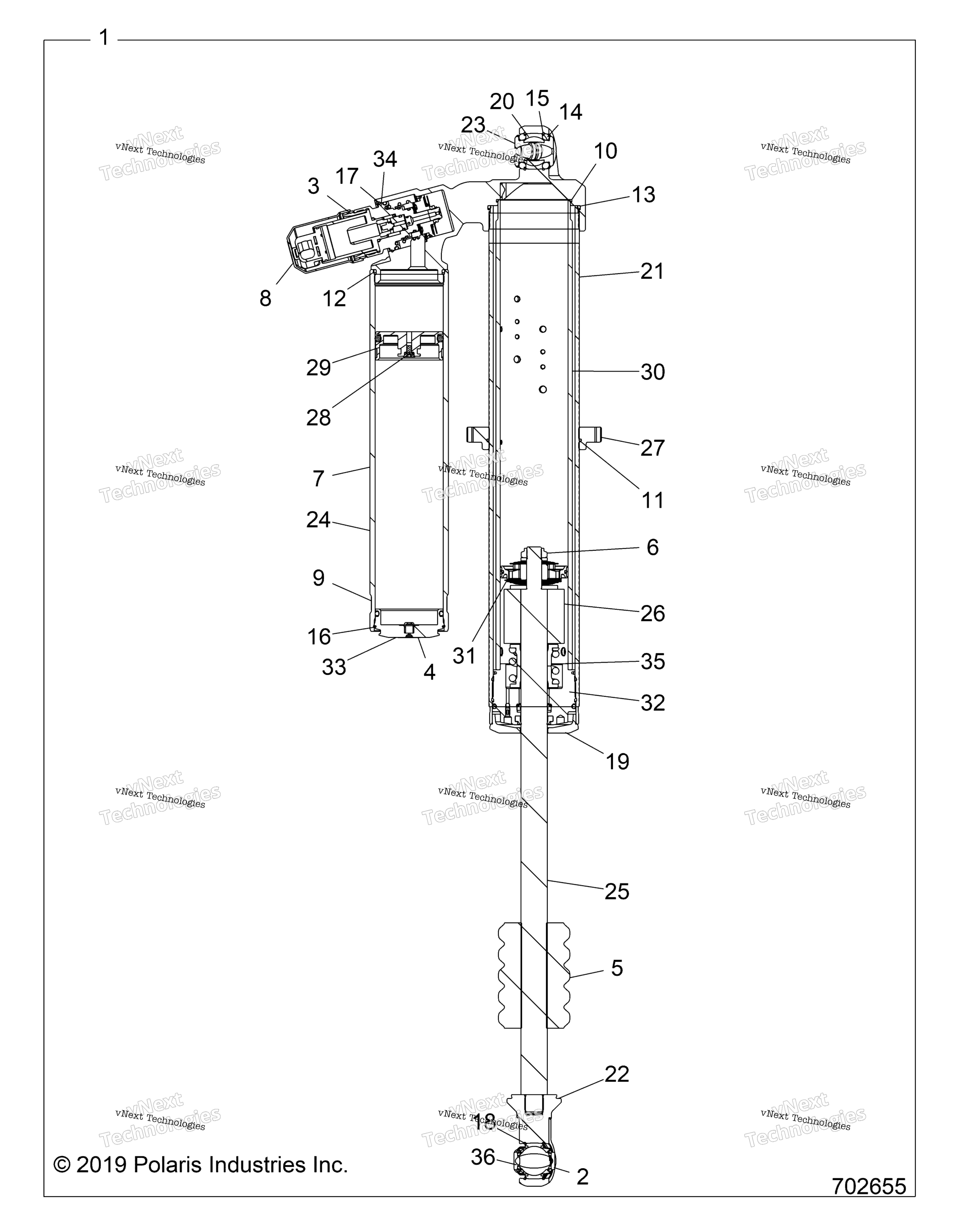 Подвеска, задний амортизатор Internals