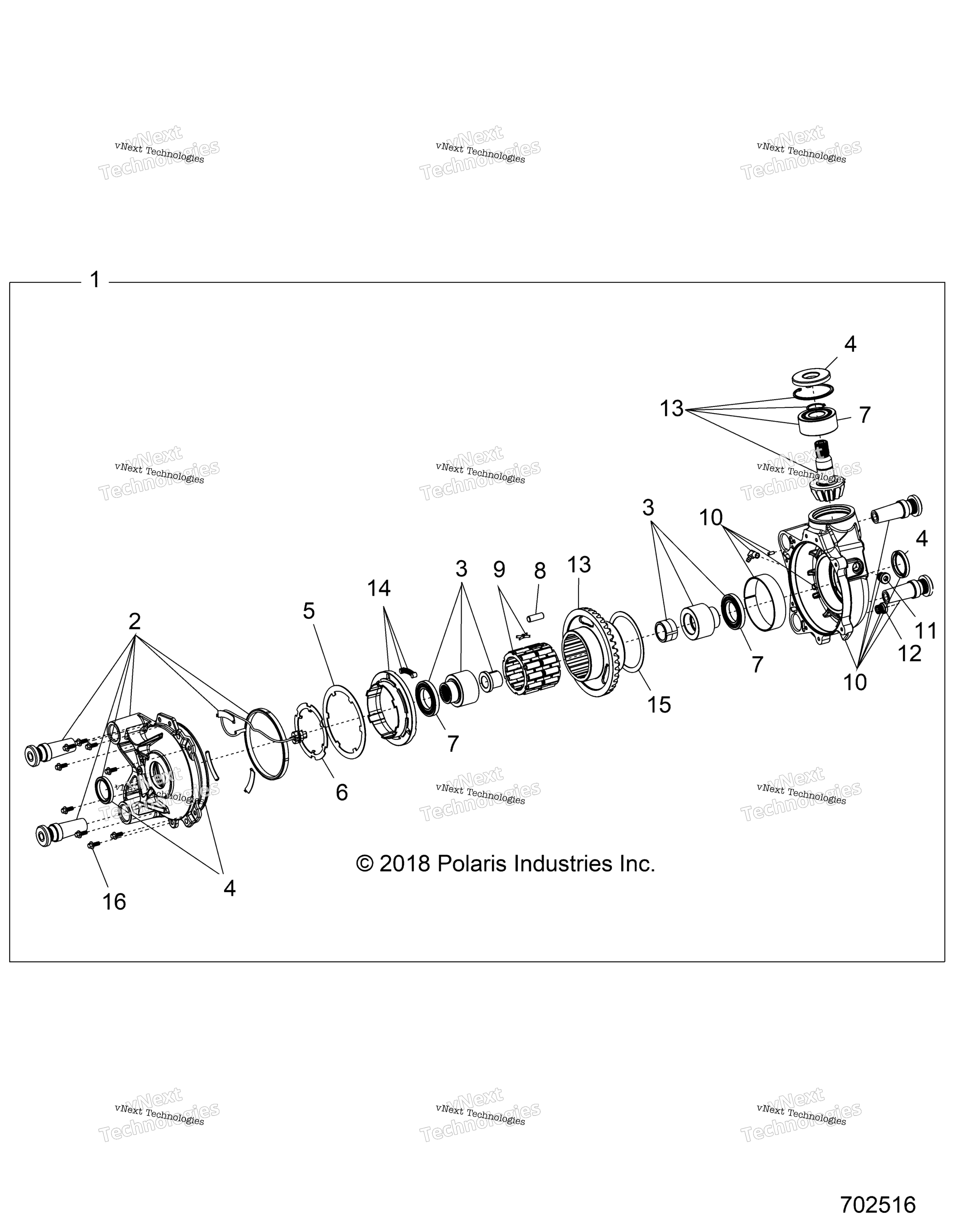 Трансмиссия, передний редуктор Z20pae92ac/Bc (702516)