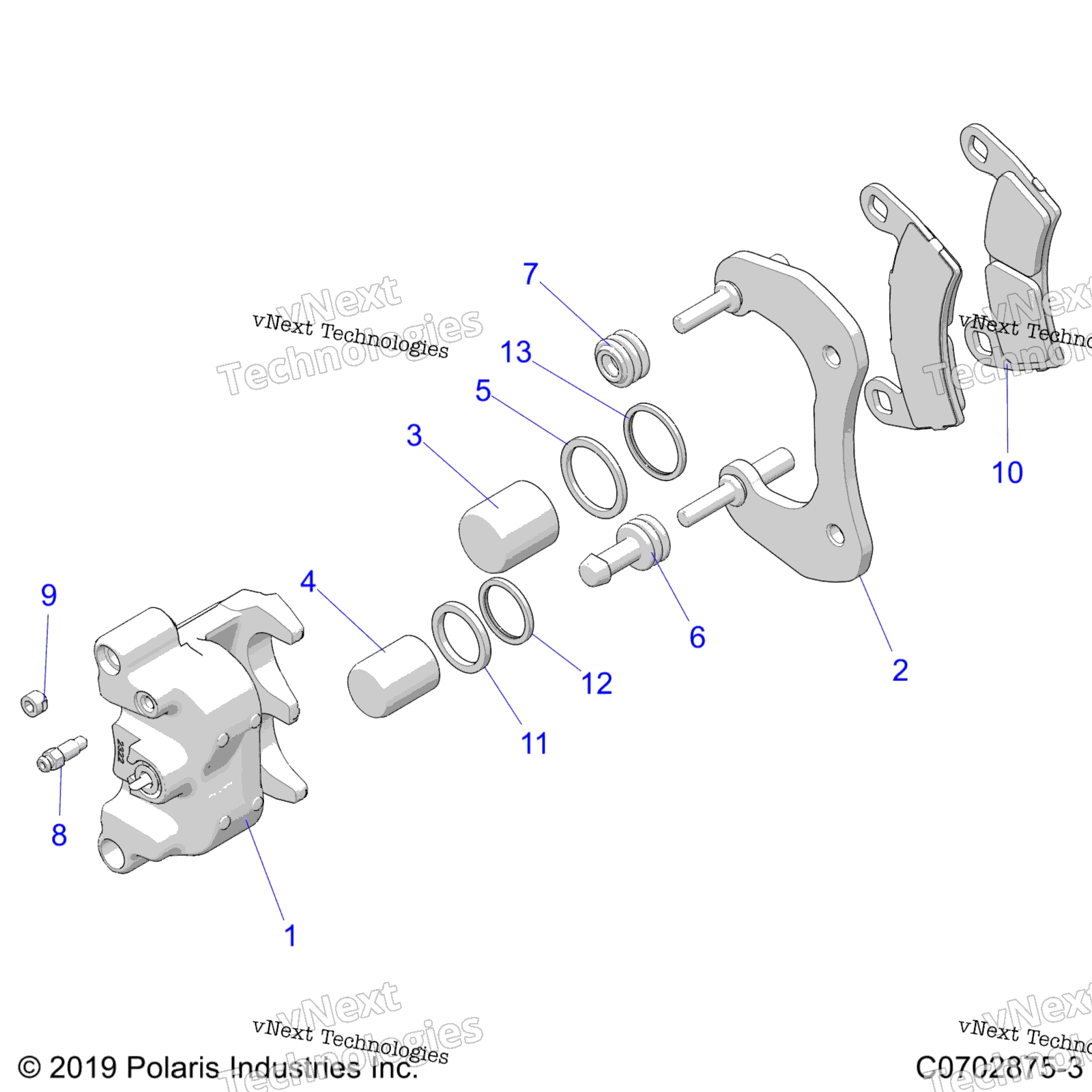 Brakes, Caliper, задний