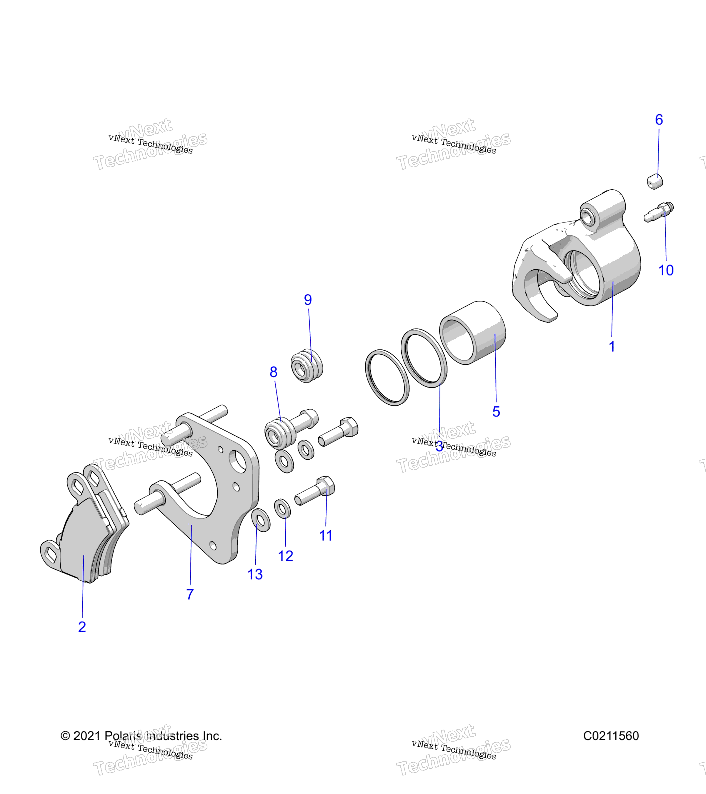 Brakes, тормоз Caliper, передний