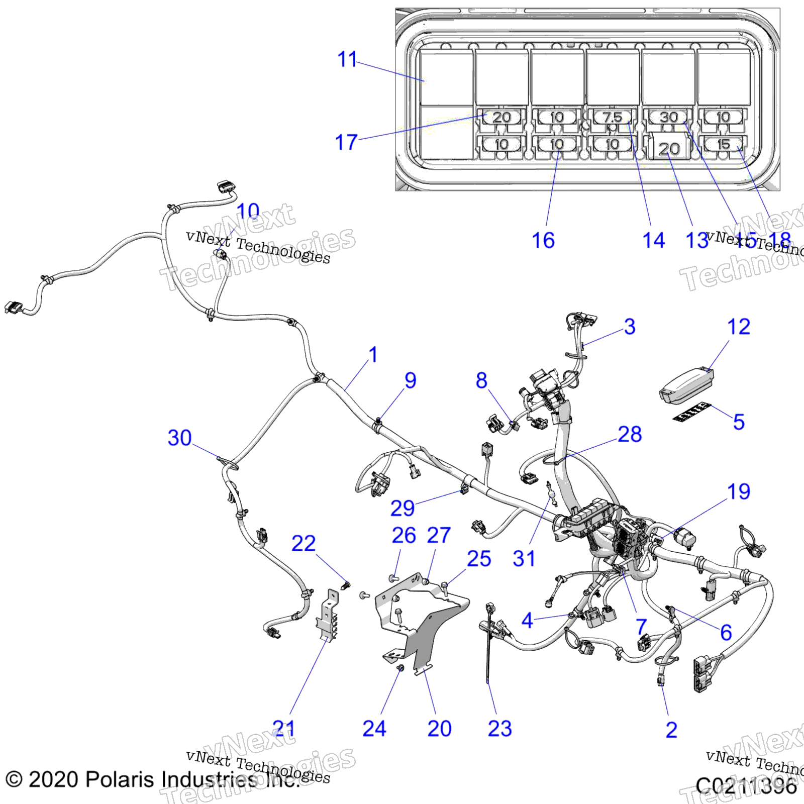 Electrical, Main Wire жгут A22see57b1 / B3 / B5 / B9