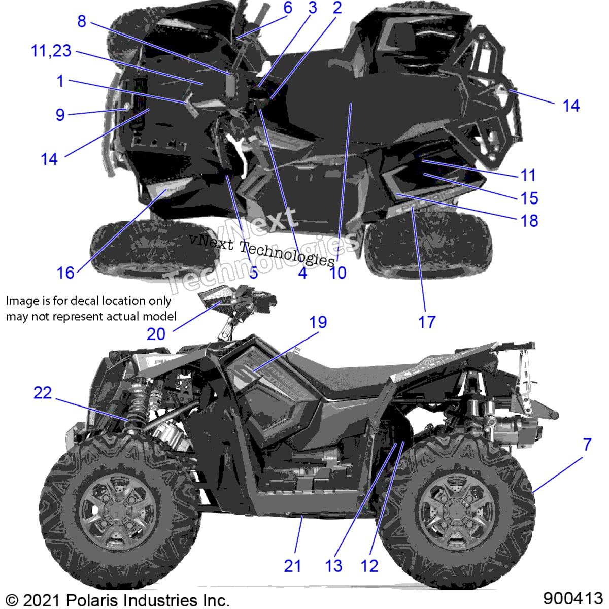 Body, наклейки A22sge95fn / S95cn / S95fn