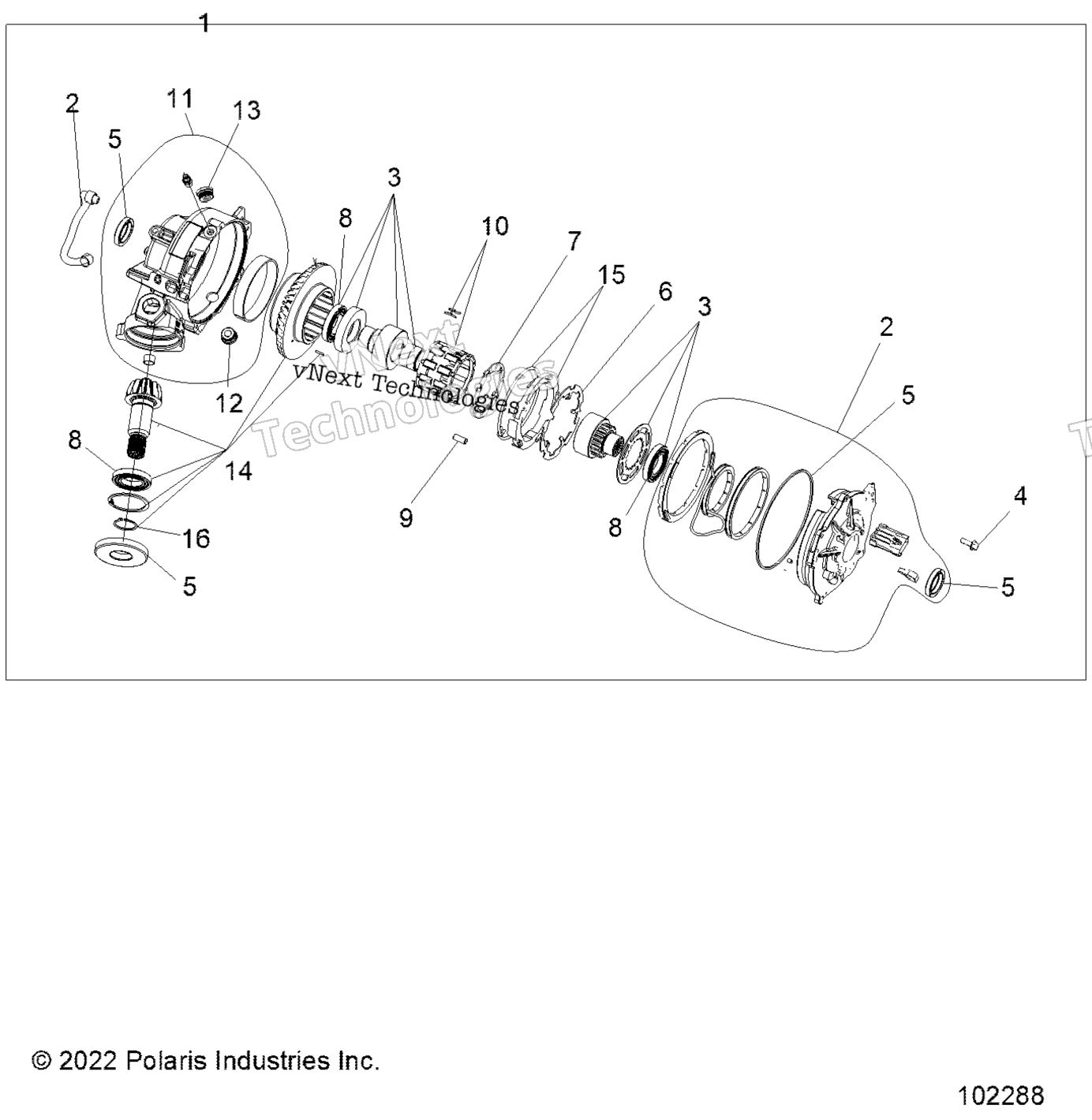 Трансмиссия, передний редуктор