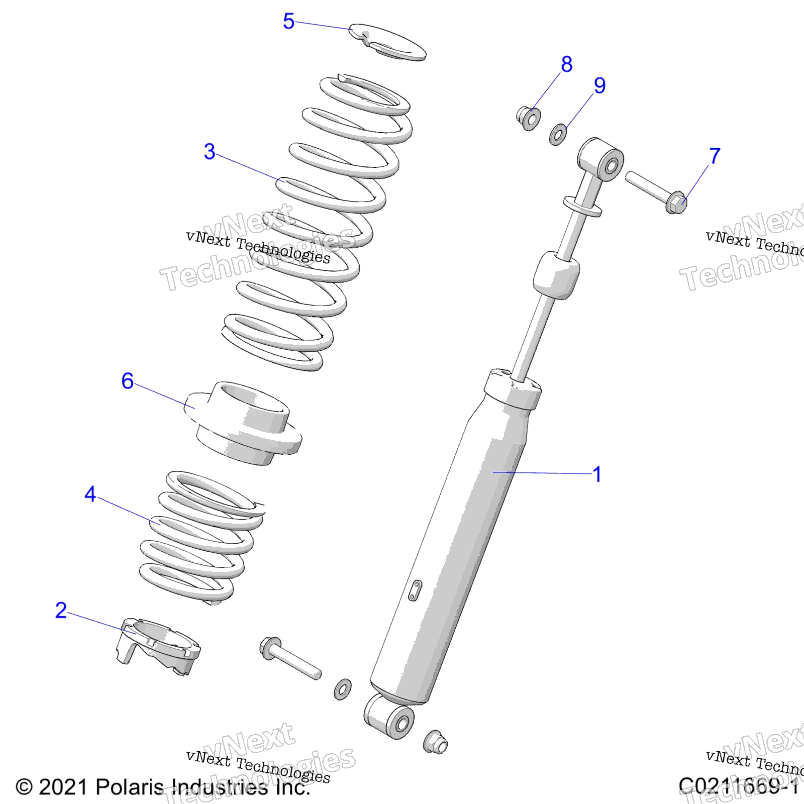 Suspension, Shock, задний