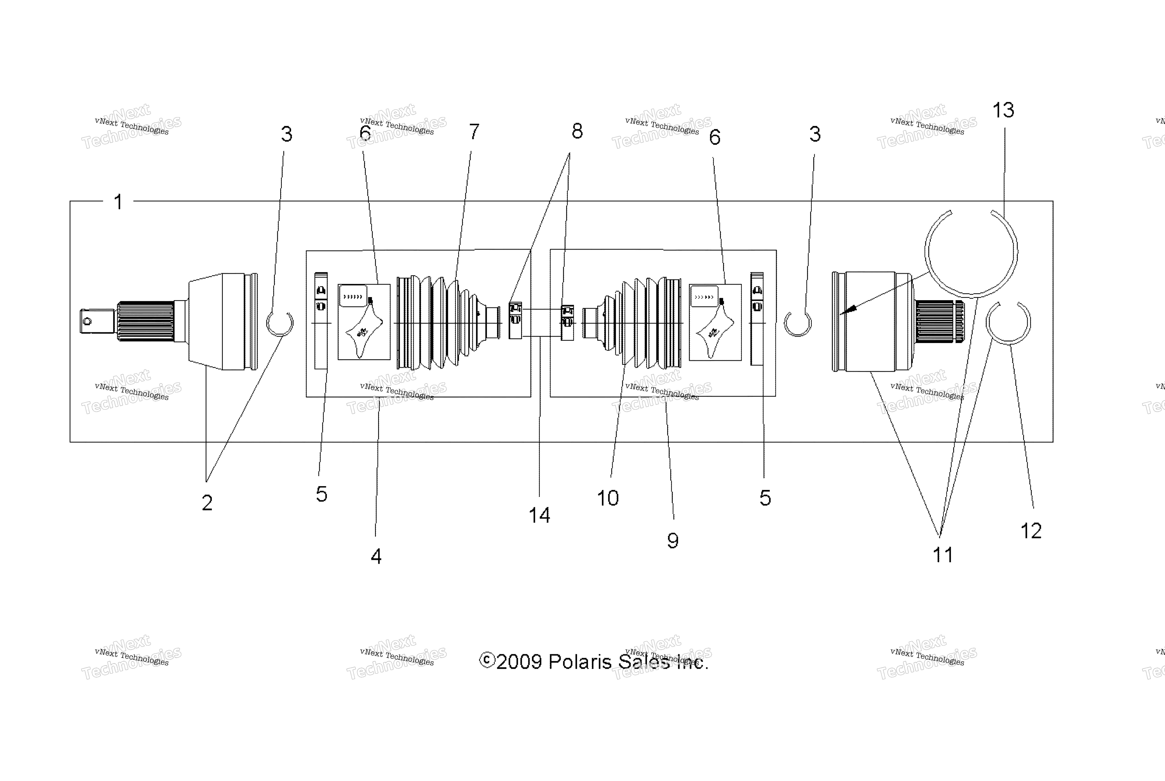 Привод Train, Drive Shaft, Rear