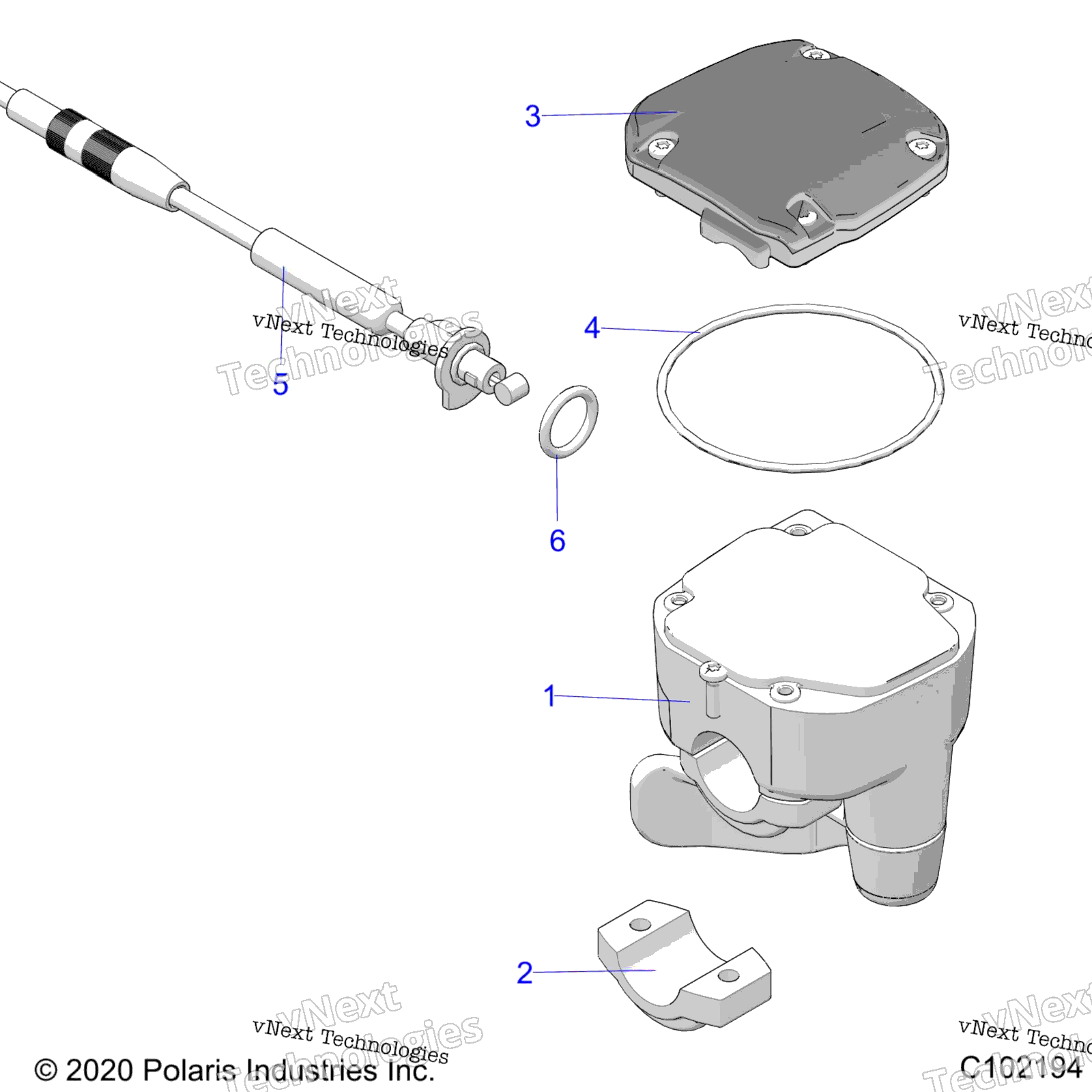 рулевой Controls, Throttle узел & Cable