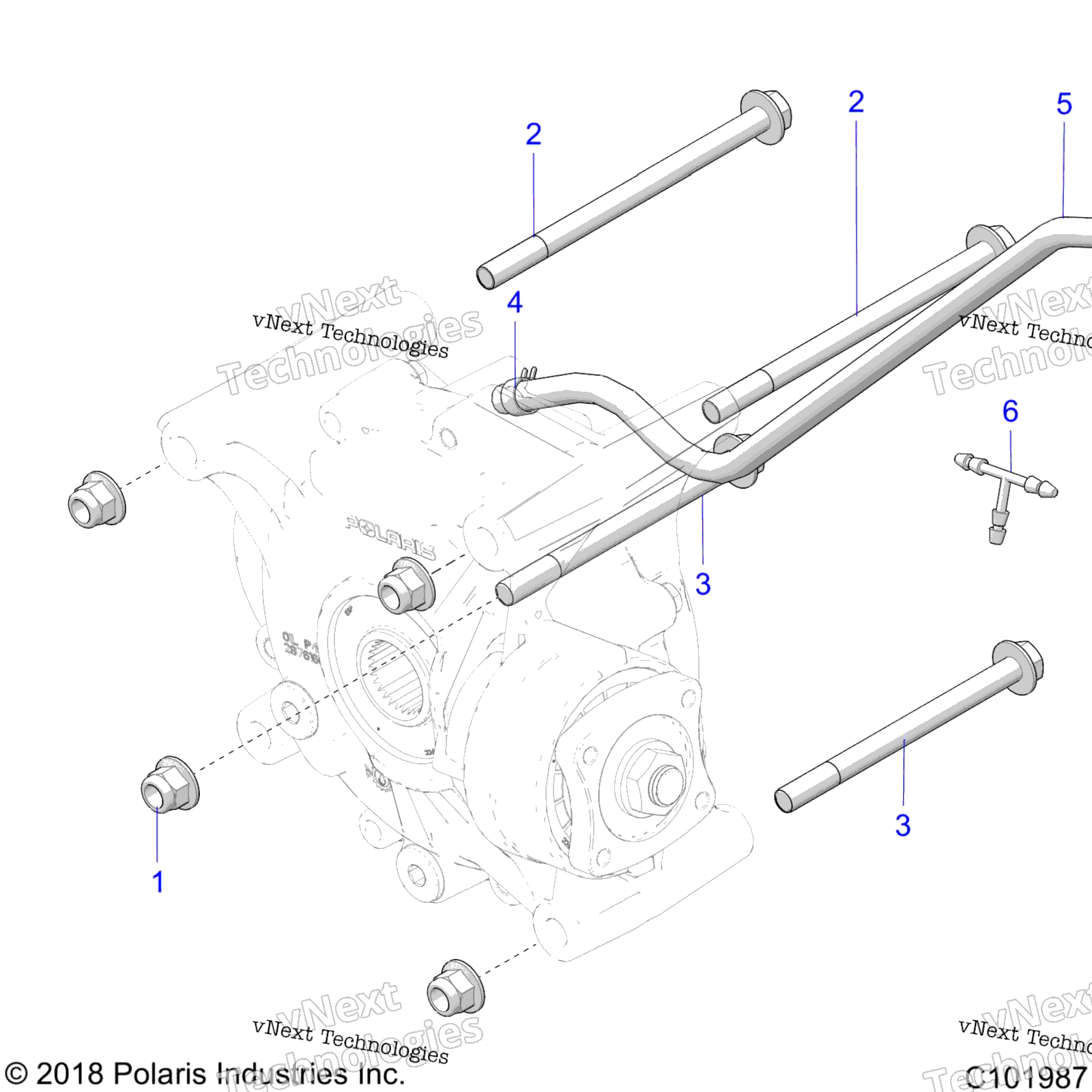 Привод Train, Rear Gearcase, Mounting