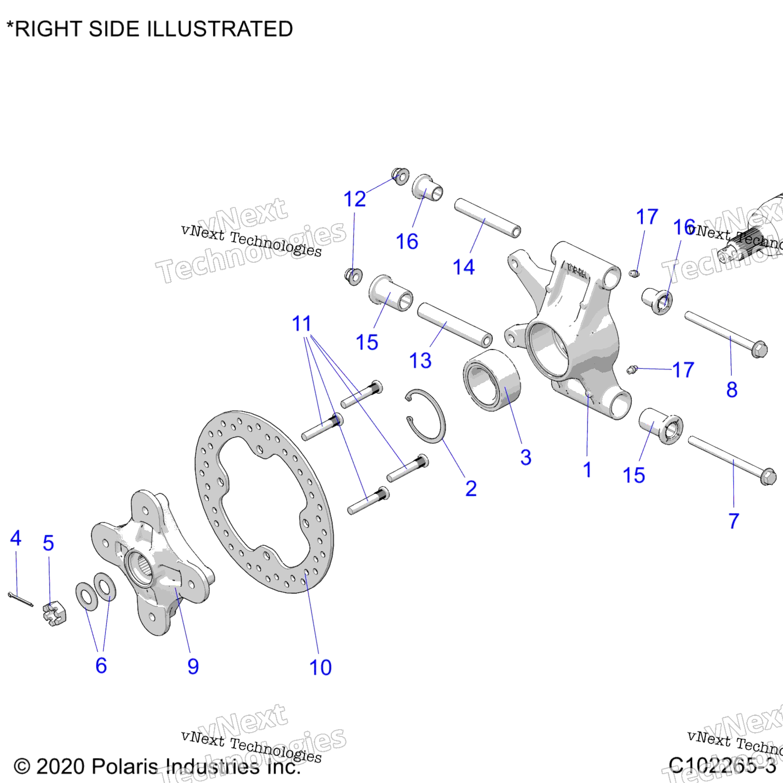 Подвеска, задняя Hubs, Carrier & Brake Disc