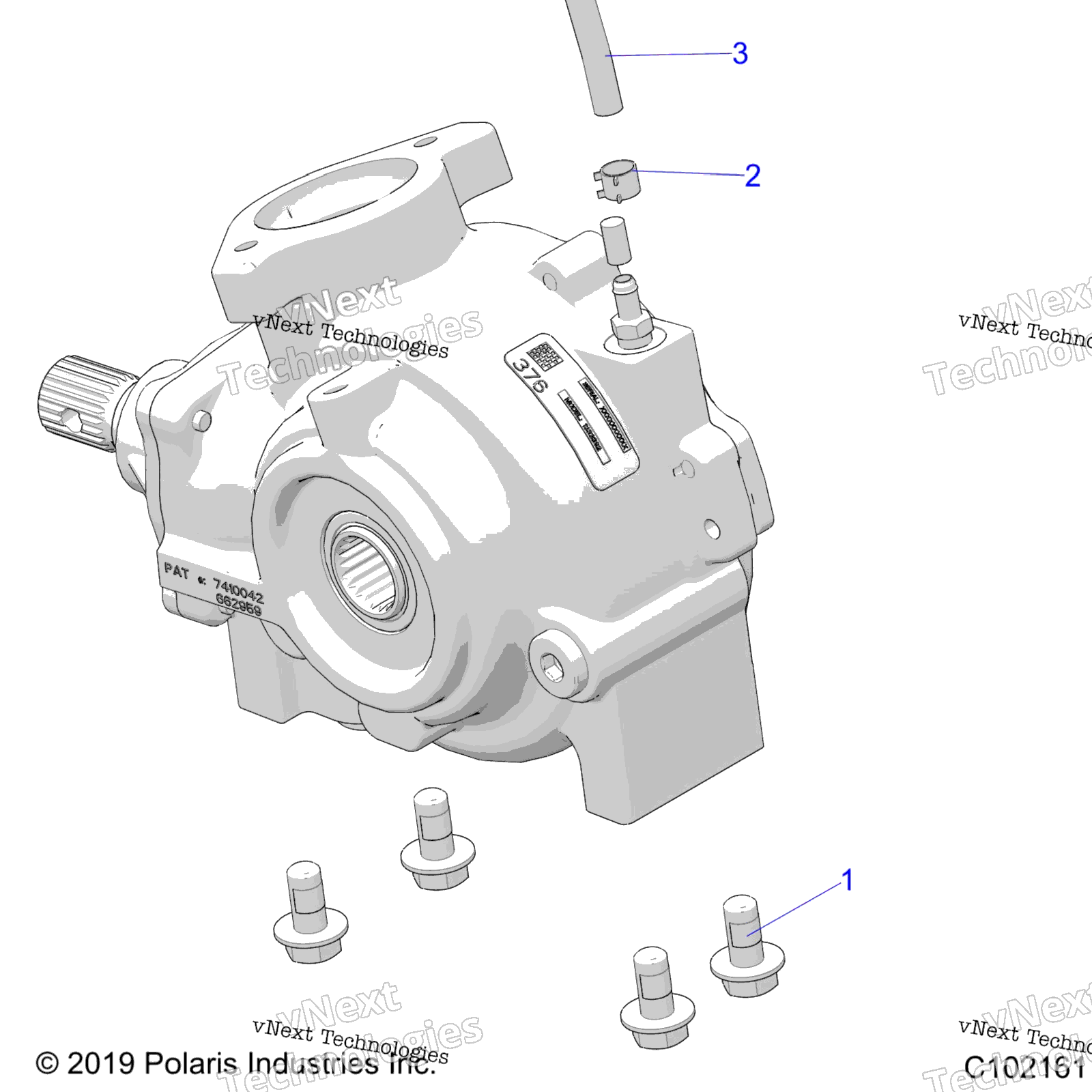 Привод Train, Gearcase Mounting, Front