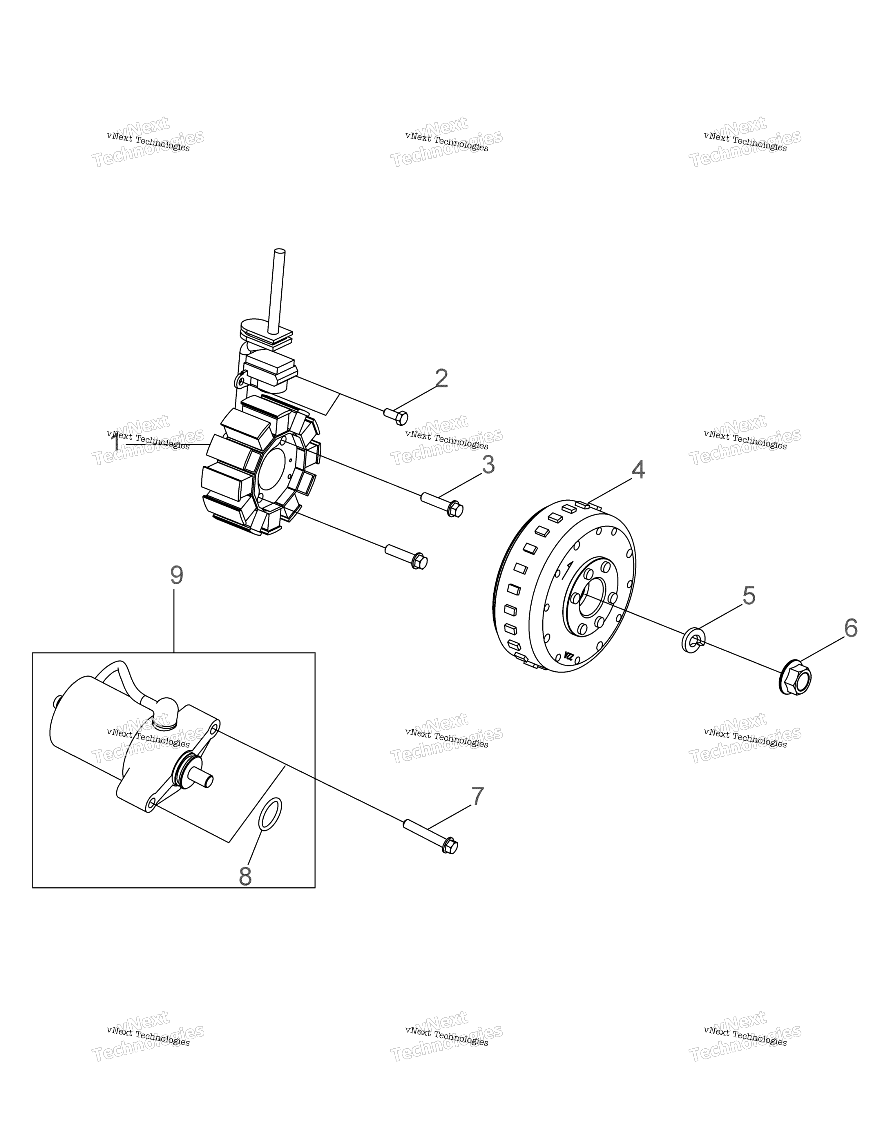 двигатель Generator & Starting Motor
