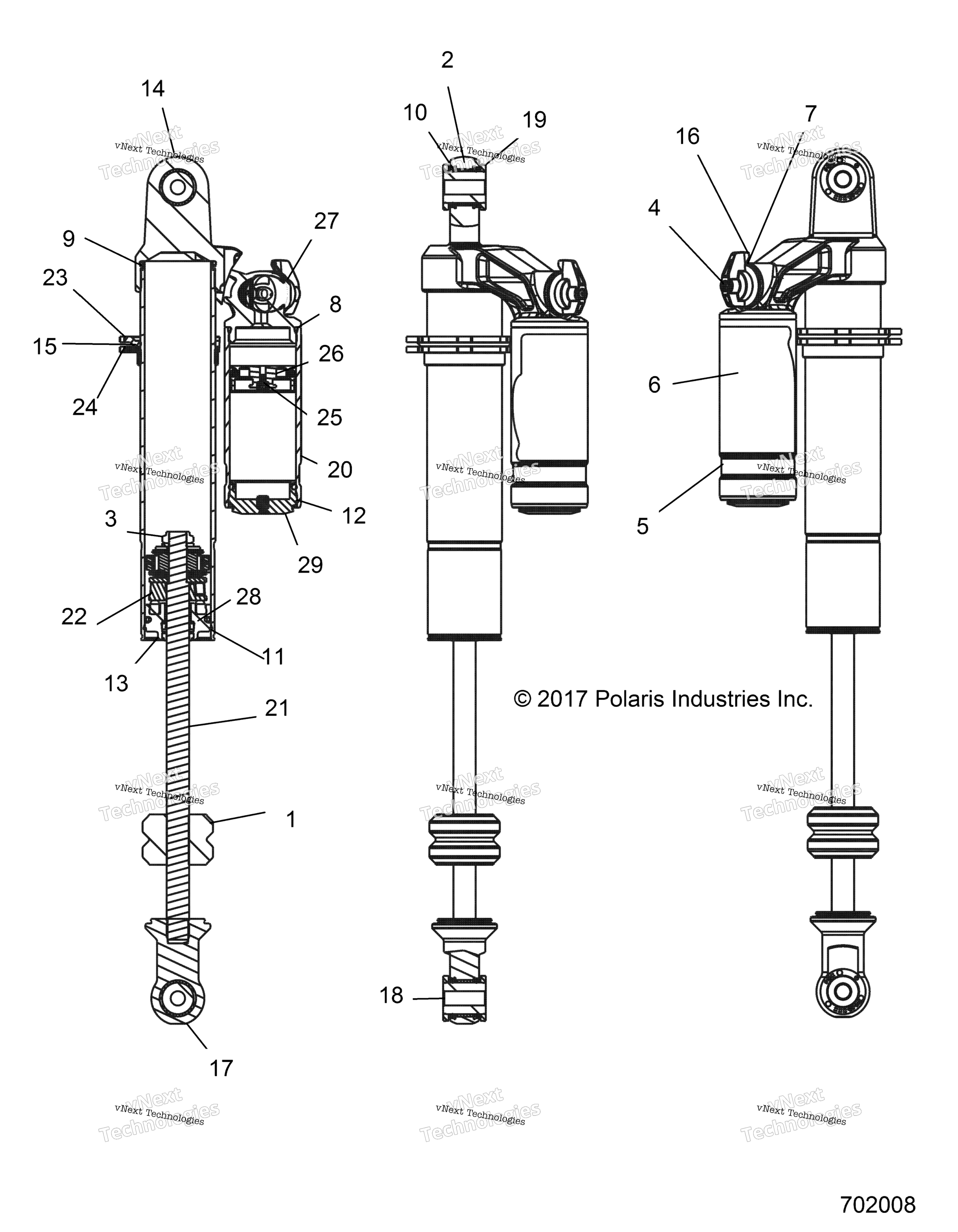 Подвеска, задний амортизатор Internals