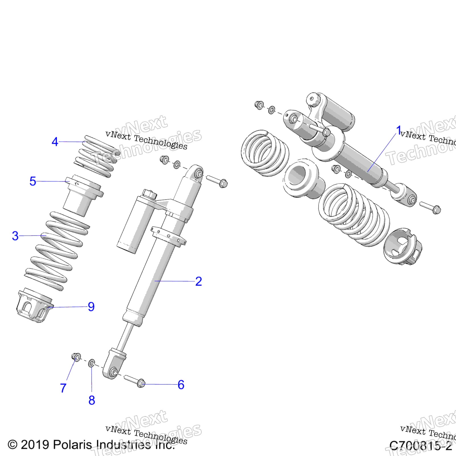 Подвеска, передний амортизатор Mounting