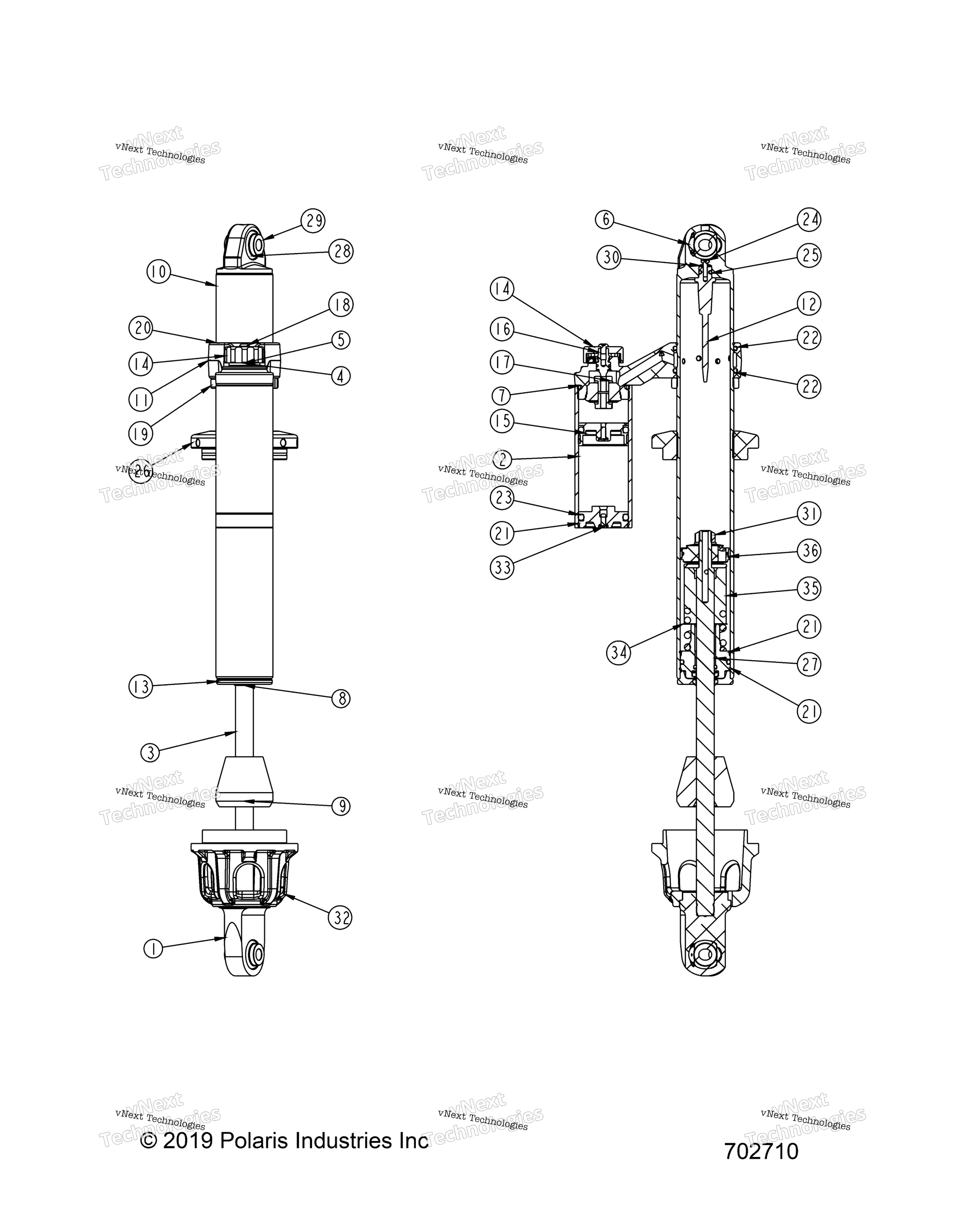 Подвеска, передний амортизатор Internals