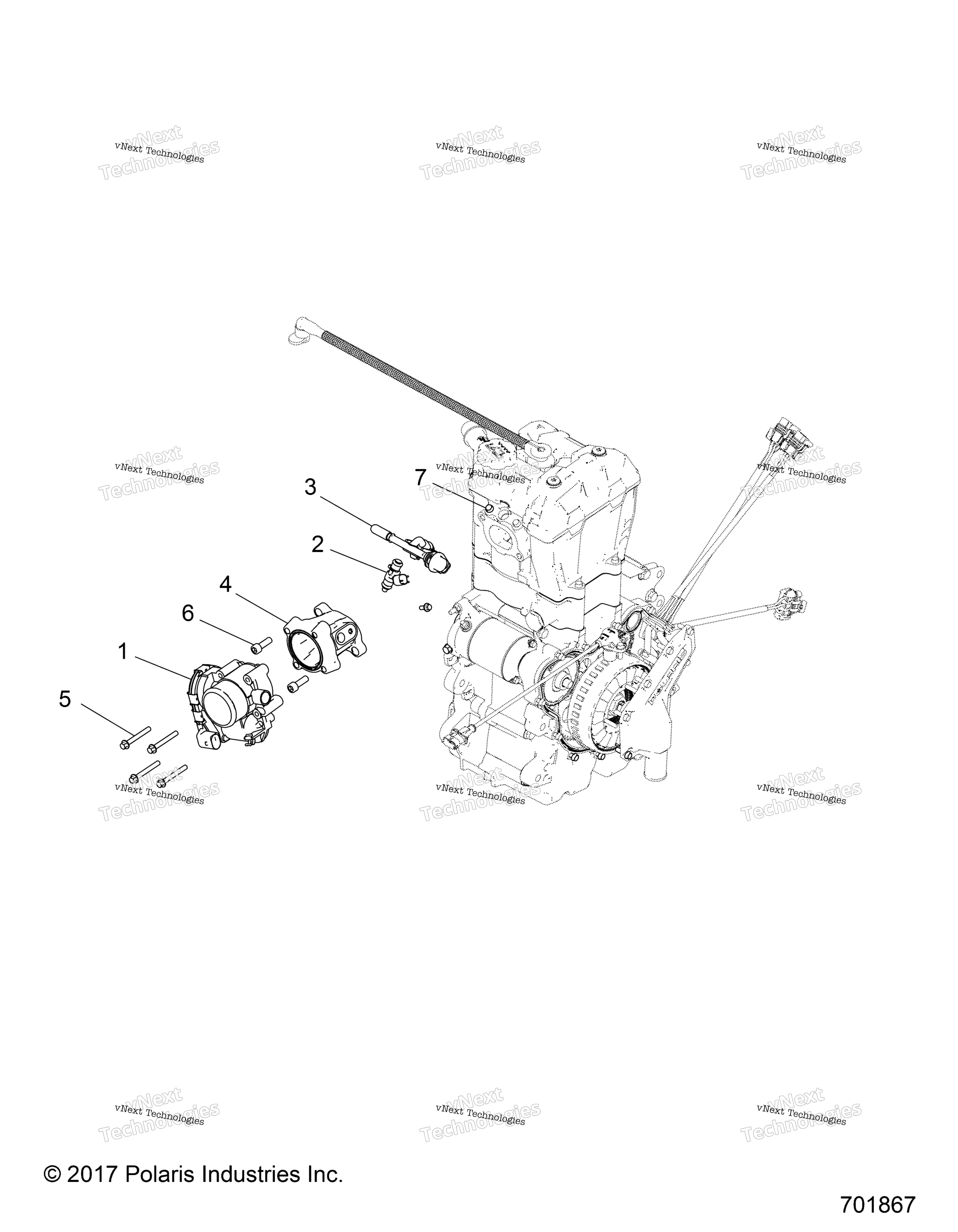 Двигатель, дроссельный узел & Fuel Rail