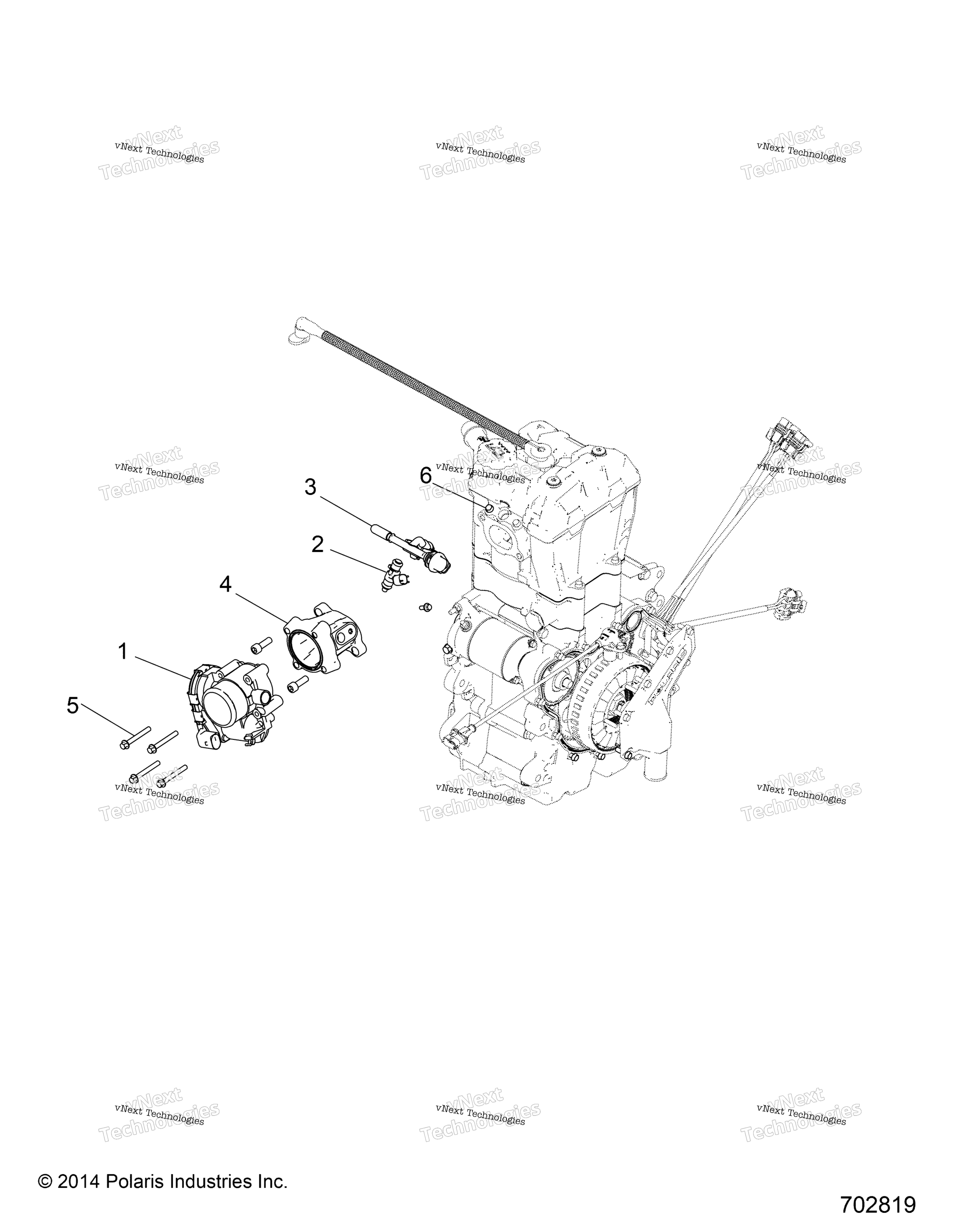 Двигатель, дроссельный узел & Fuel Rail