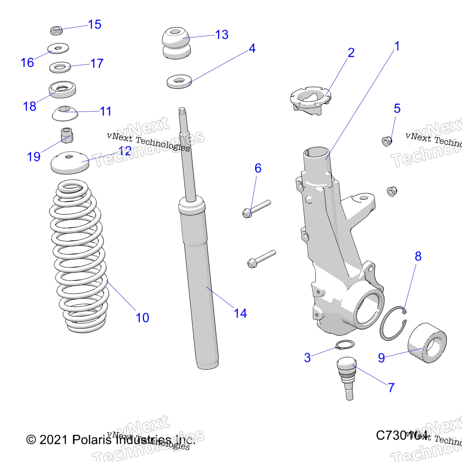 Подвеска, передняя Strut R22maa57f1/Sf1/F9/C1/C9/Ck