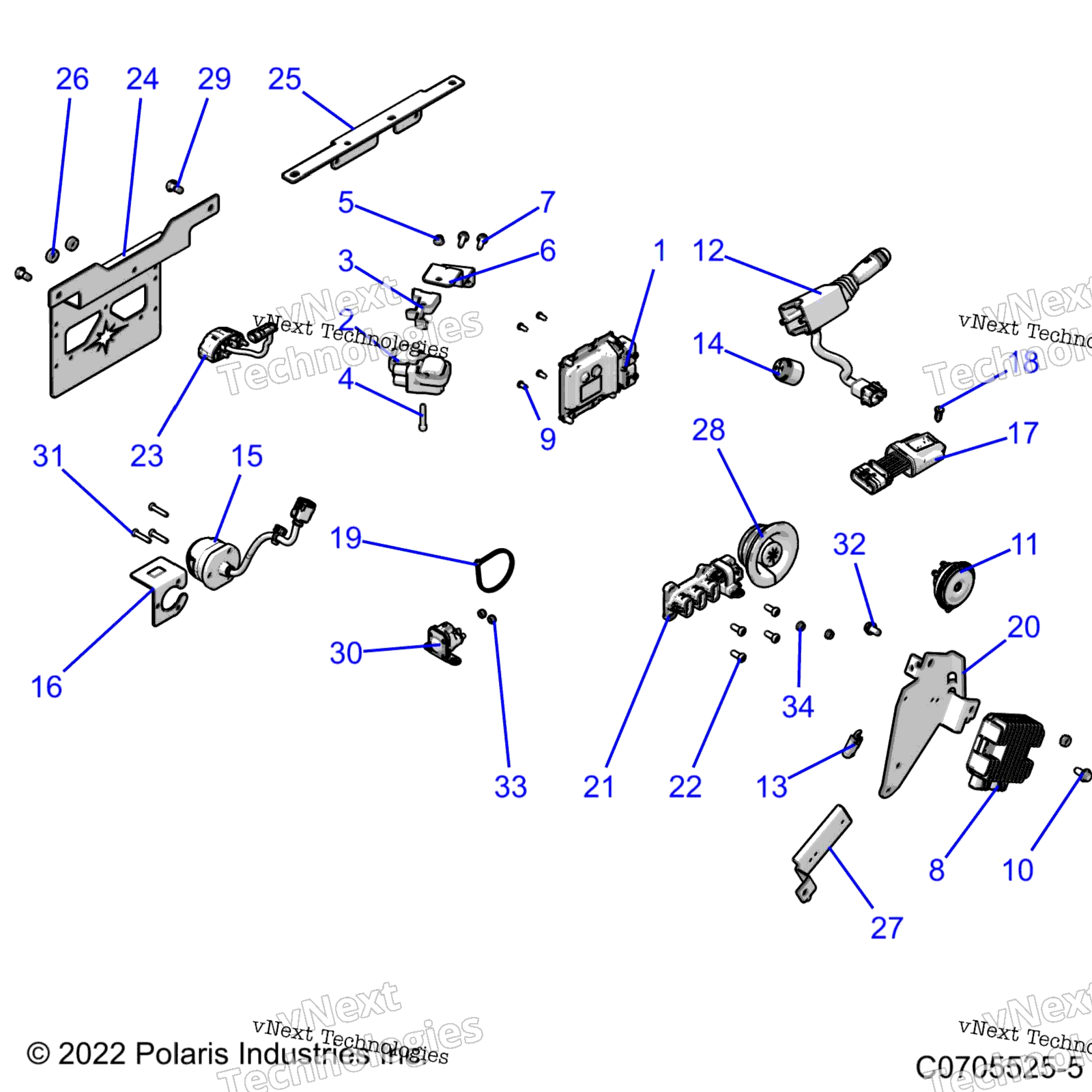 Electrical, Wire Harness, Components, и License Plate