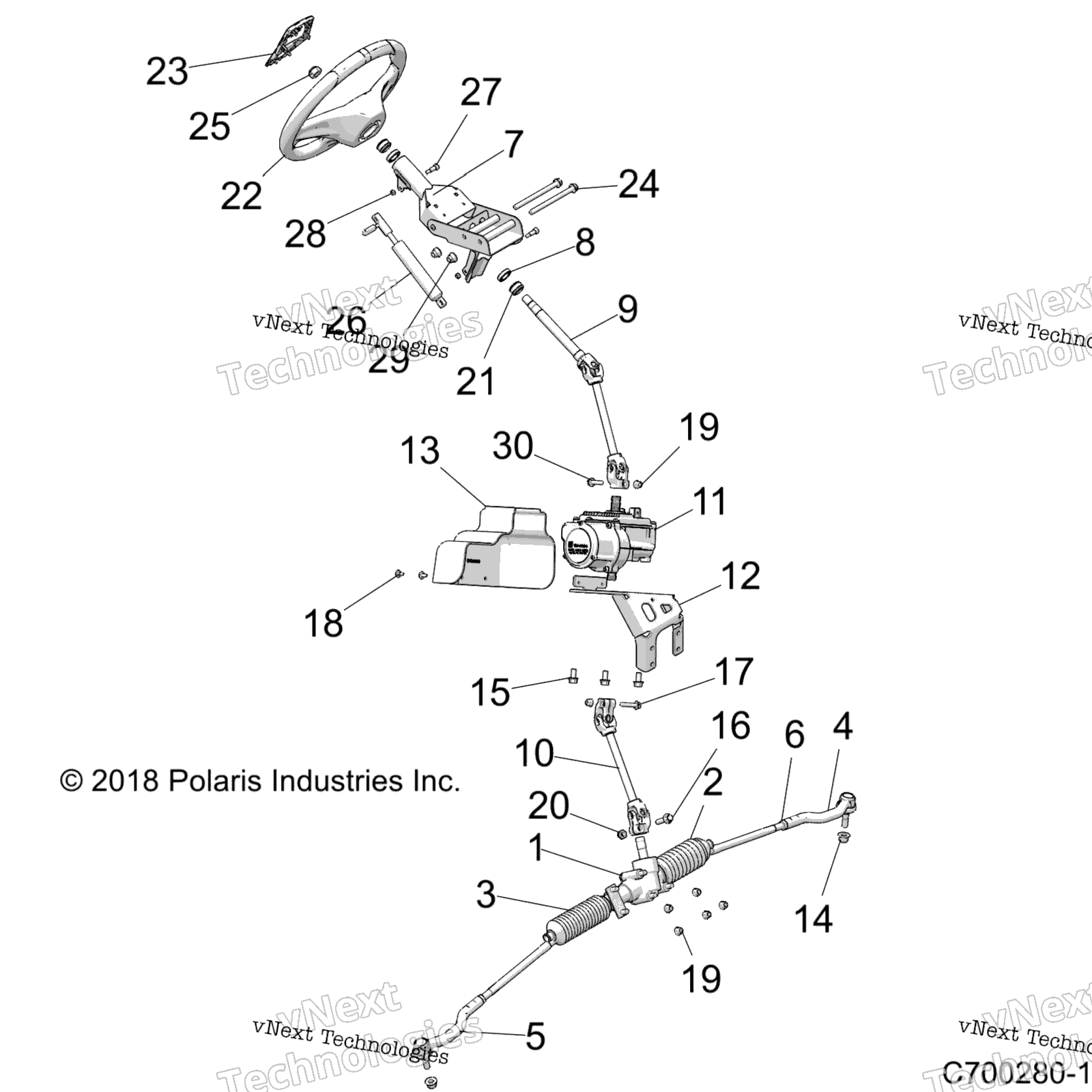 Steering, Power рулевое управление Asm