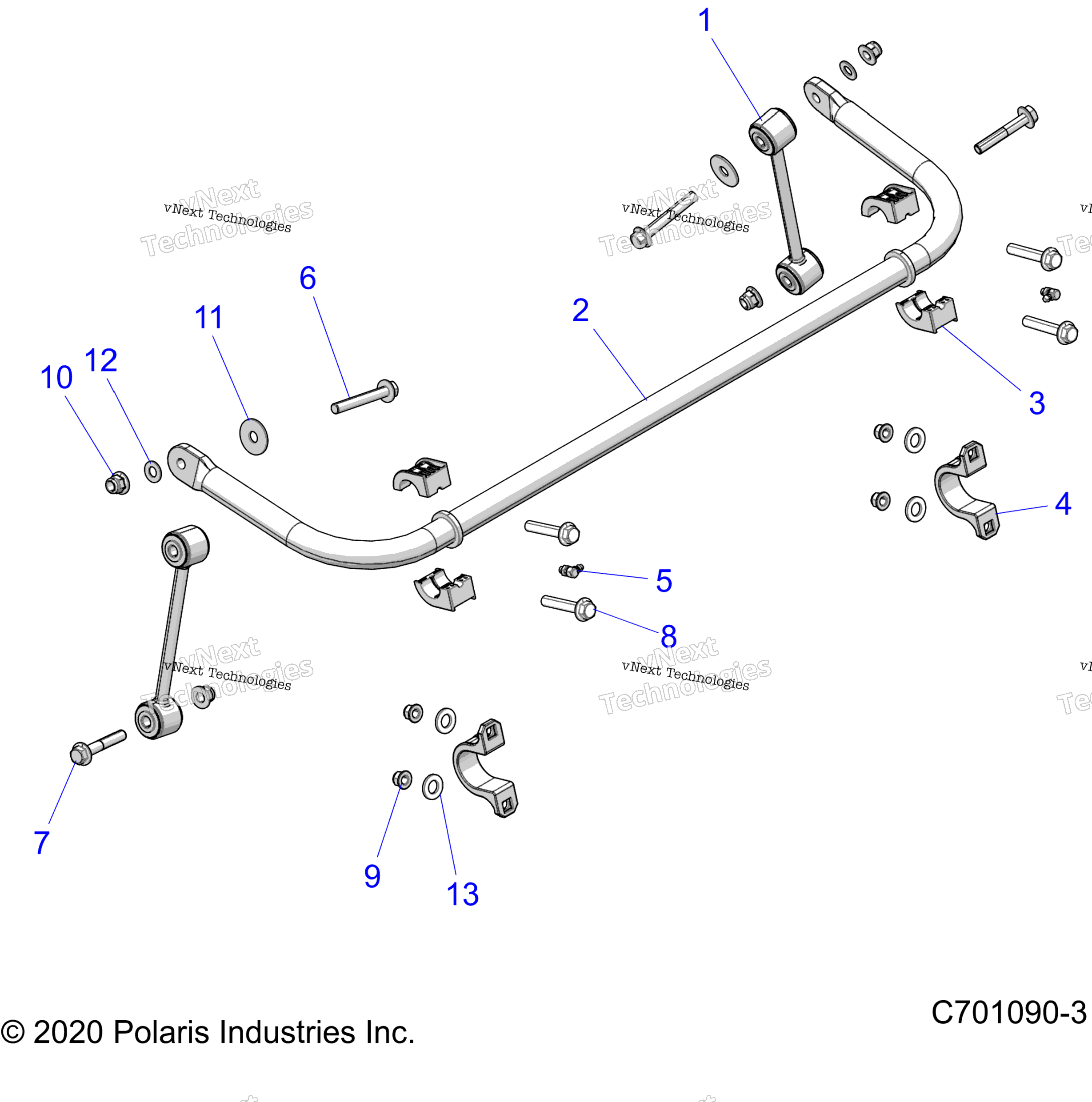 Suspension, Stabilizer Bar, задний