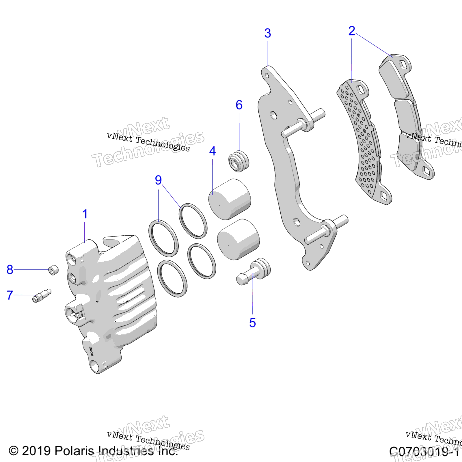 Brakes, Caliper, передний