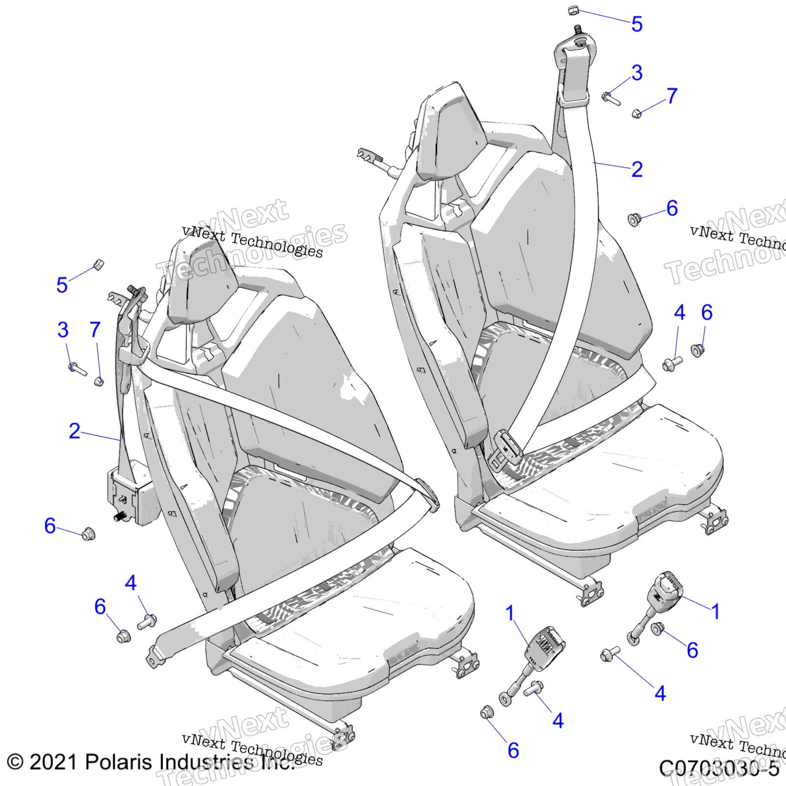 Кузов, сиденье Belt Mounting, Rear, Standard