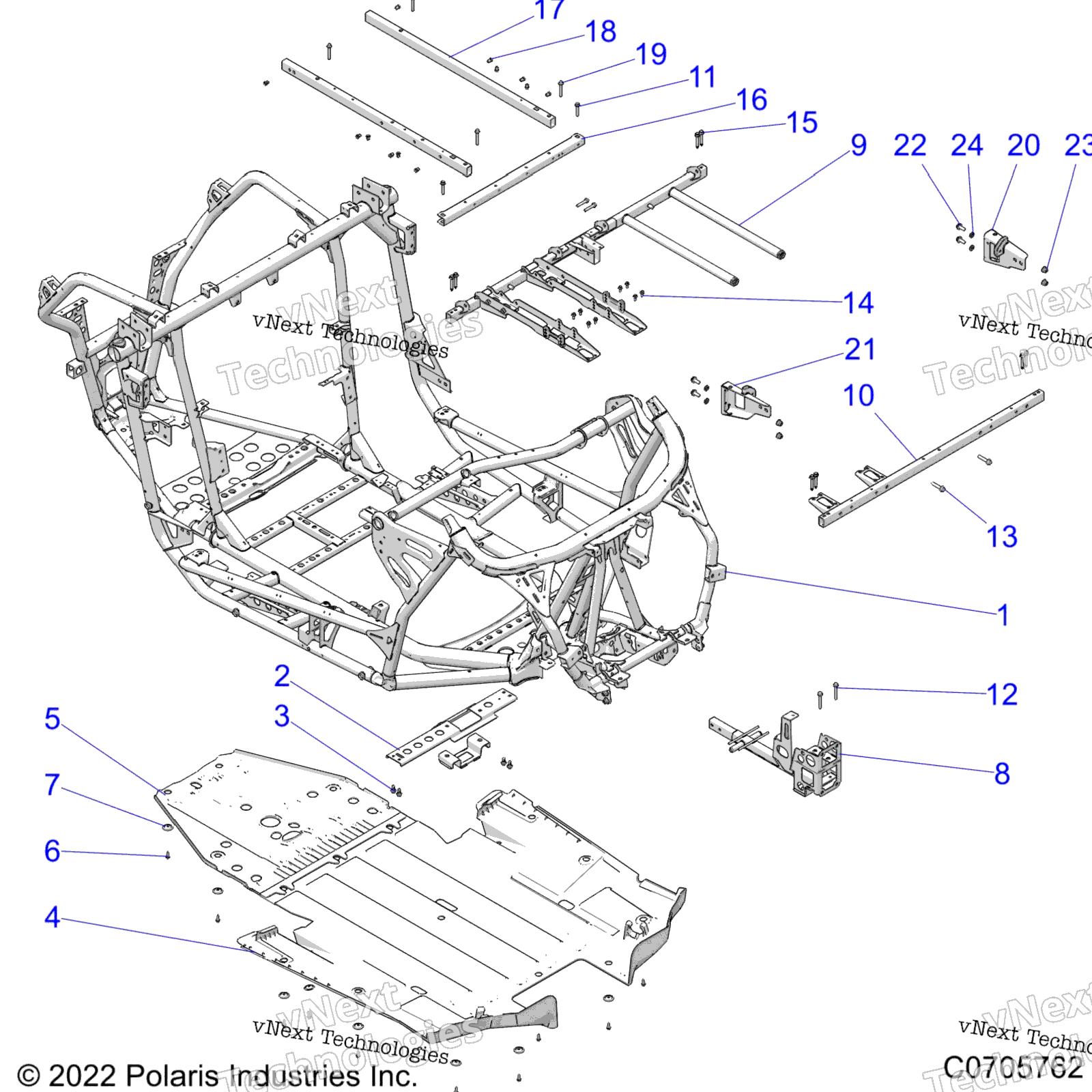 Шасси, основная рама And Skid Plates