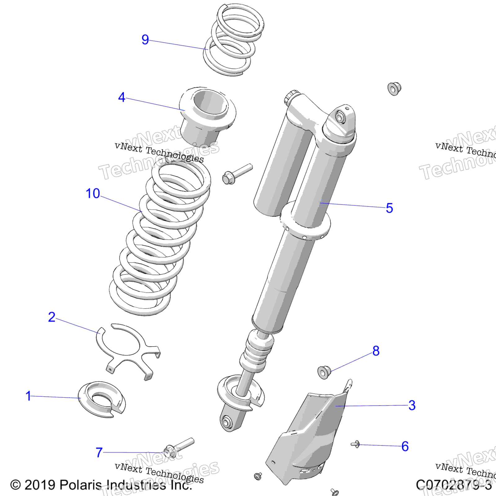 Подвеска, задний амортизатор Mounting, Standard/Premium