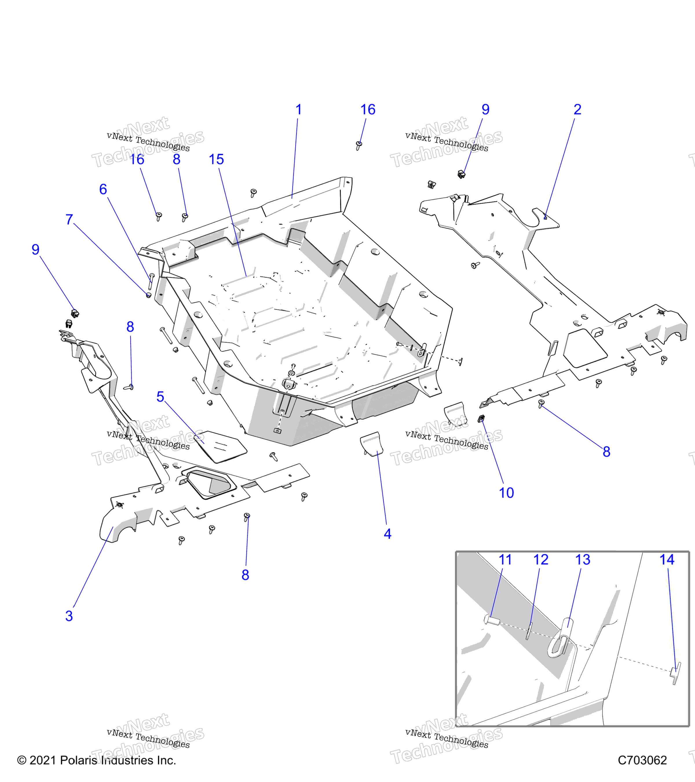 Body, задний полка Z22rml2kal / Ap / Bk / Bl / Bp / Bt