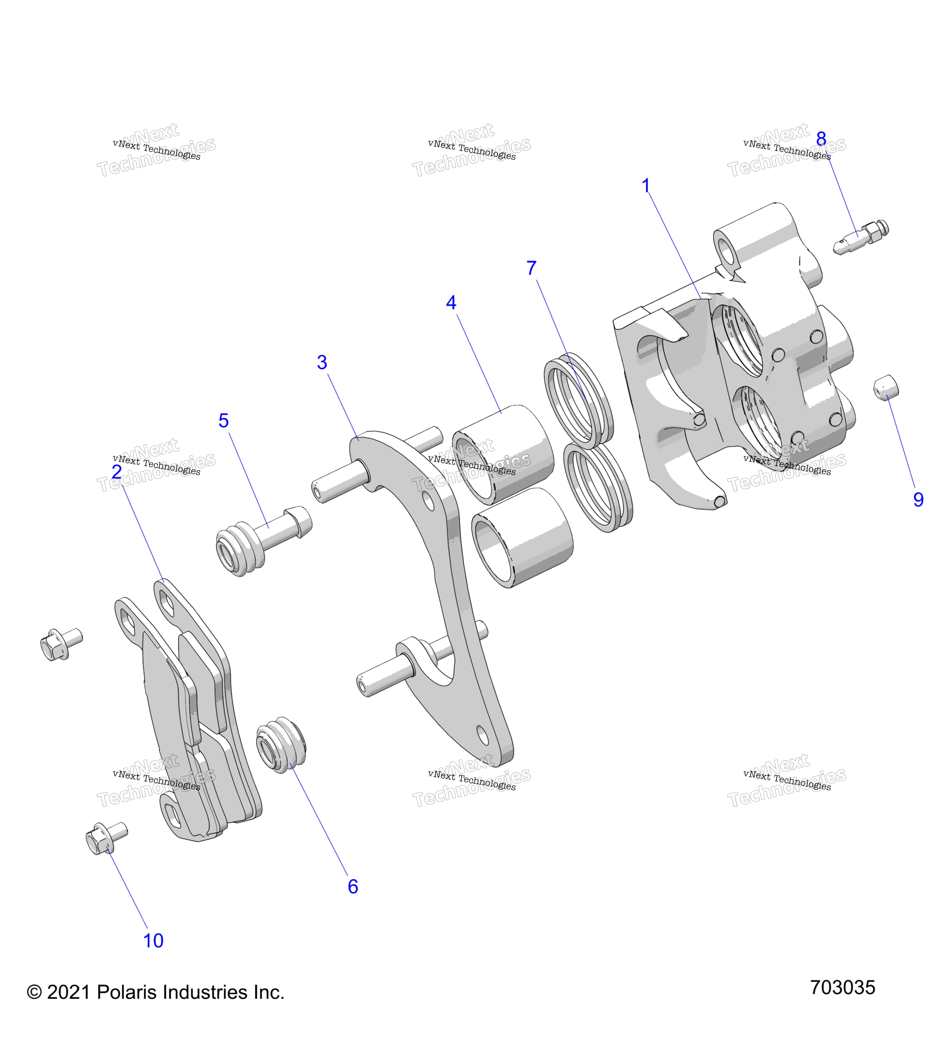 Brakes, Caliper, задний Z22rml2kal / Ap / Bk / Bl / Bp / Bt