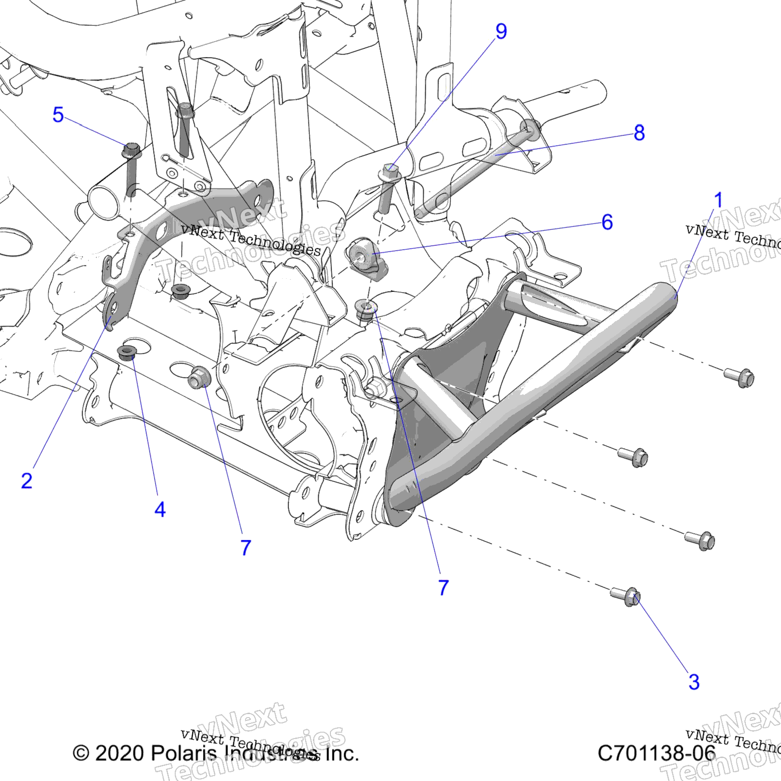 Chassis, передний Gearcase и Bumper крепление Z22rml2kal / Ap / Bk / Bl / Bp / Bt