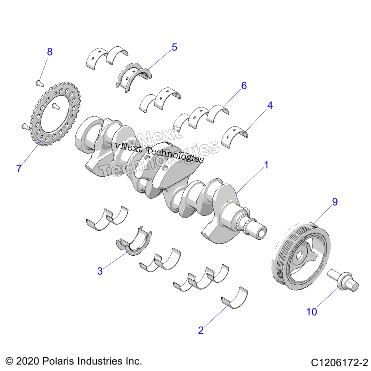 Двигатель, коленвал And Bearings Z22rml2kal/Ap/Bk/Bl/Bp/Bt