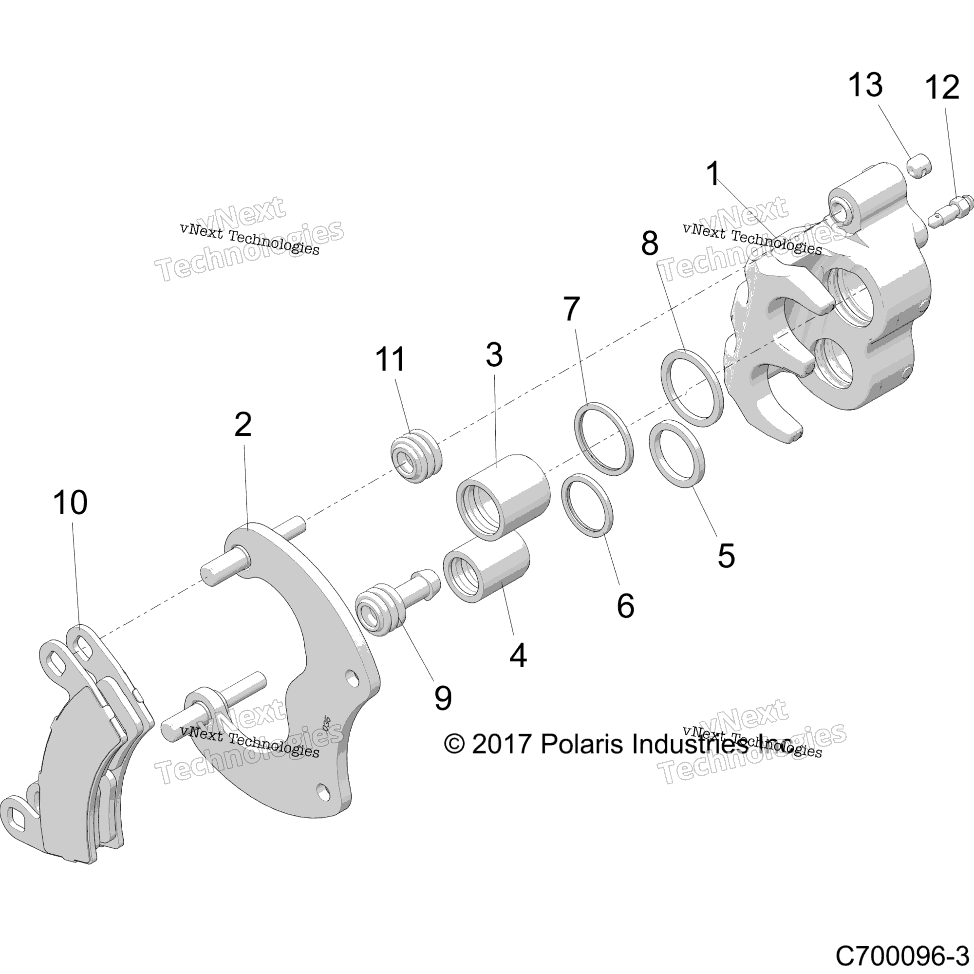 Brakes, Caliper задний