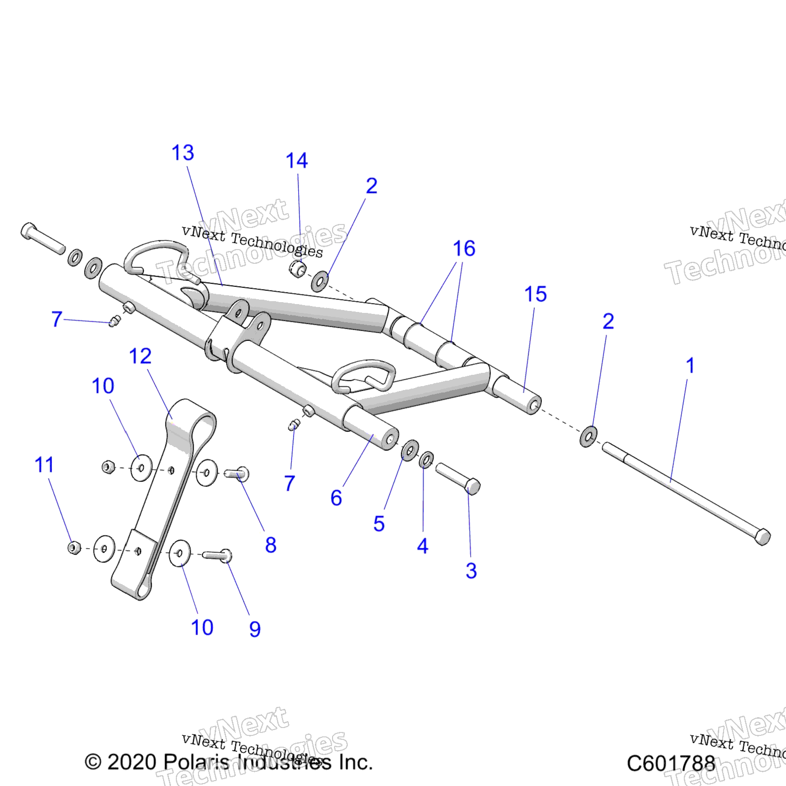 Suspension, Torque Arm, передний