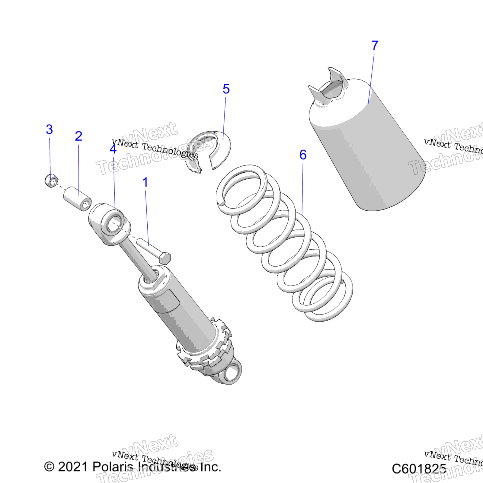 Suspension, Shock, передний Track (C601822)