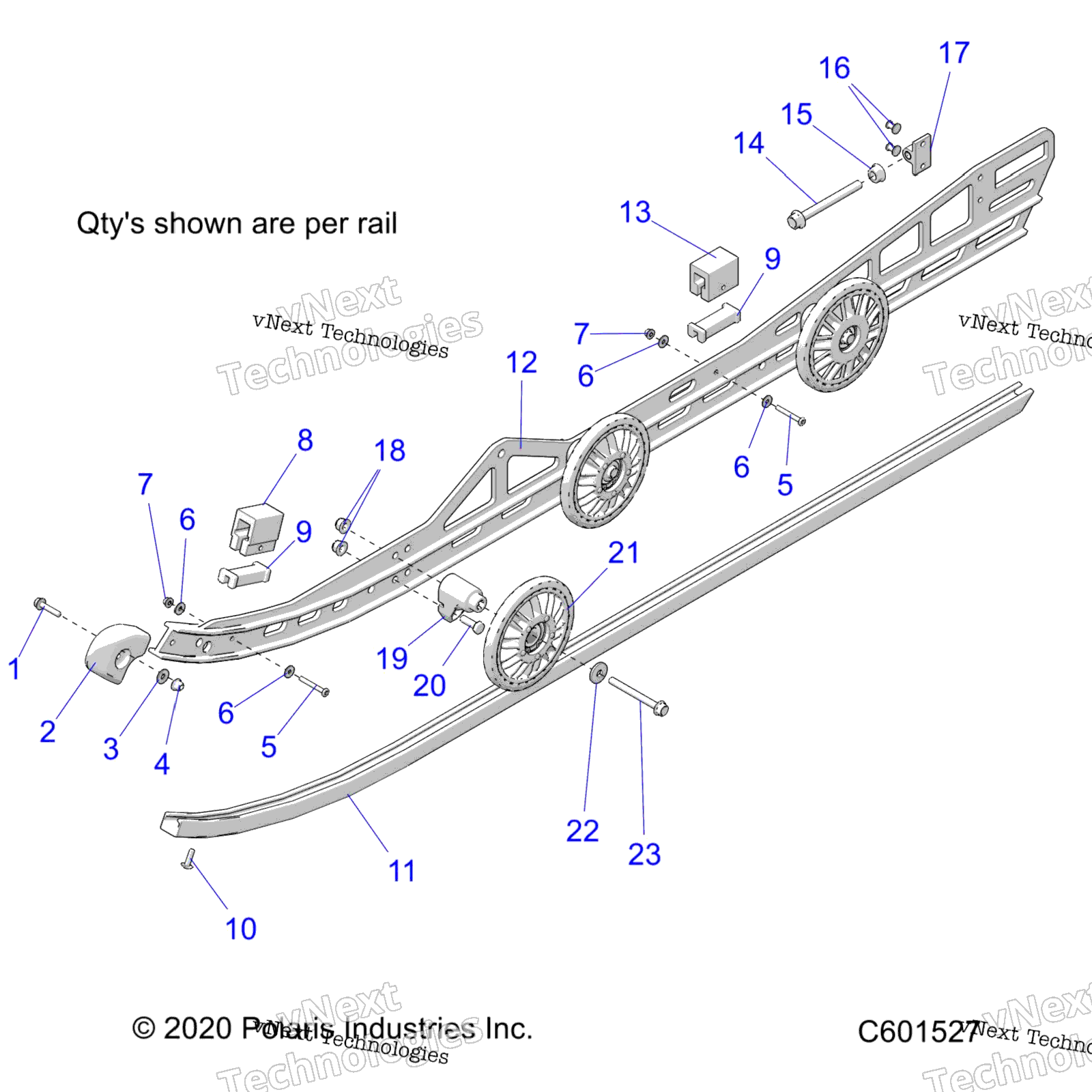 Suspension, Rail, Lh / Rh