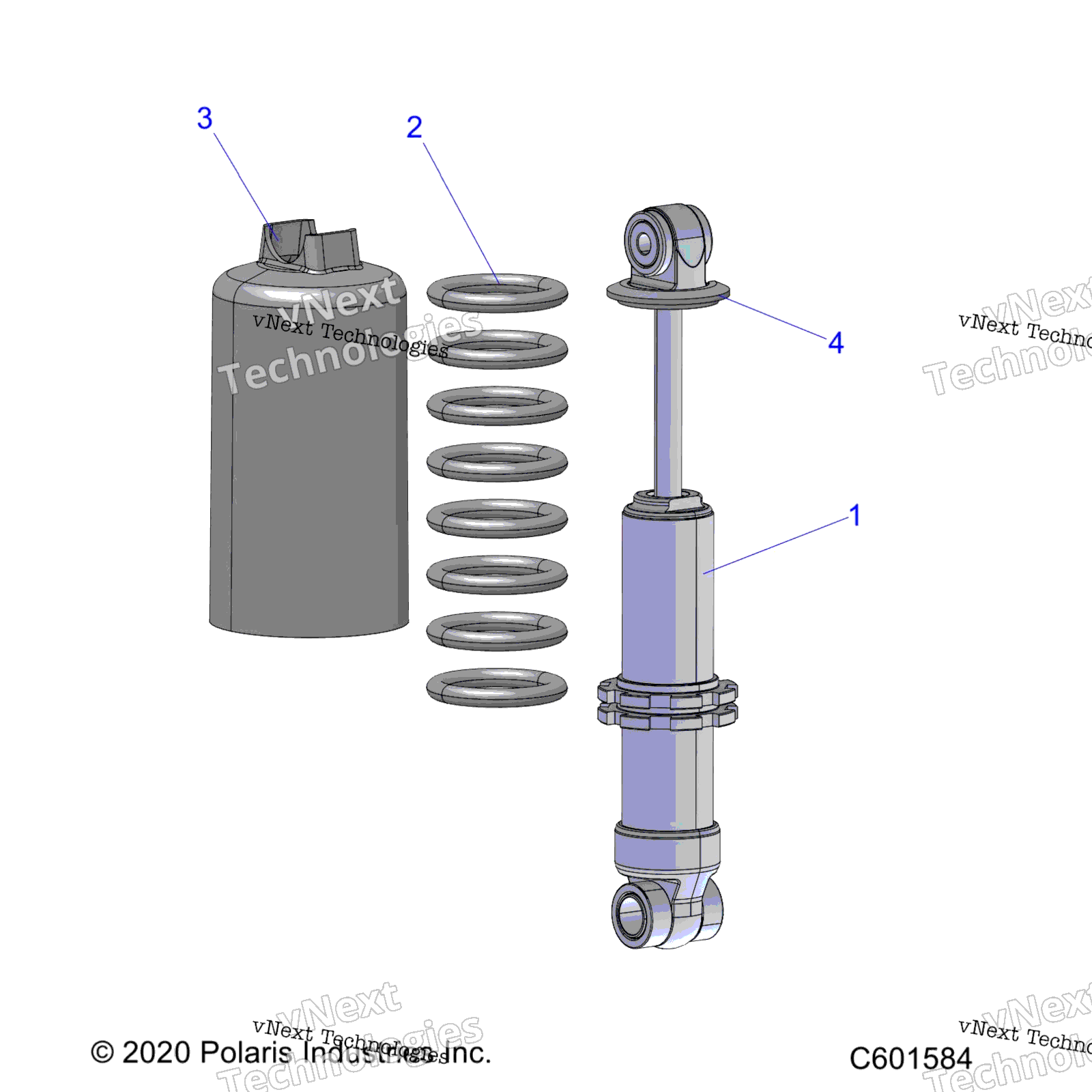 Suspension, Shock, передний Track (C601584)