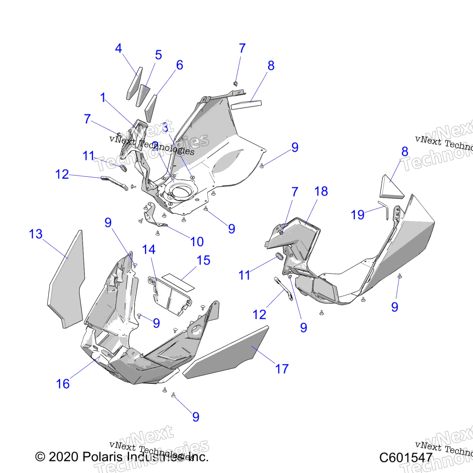 Body, Fenders и Nosepan Asm. All Options