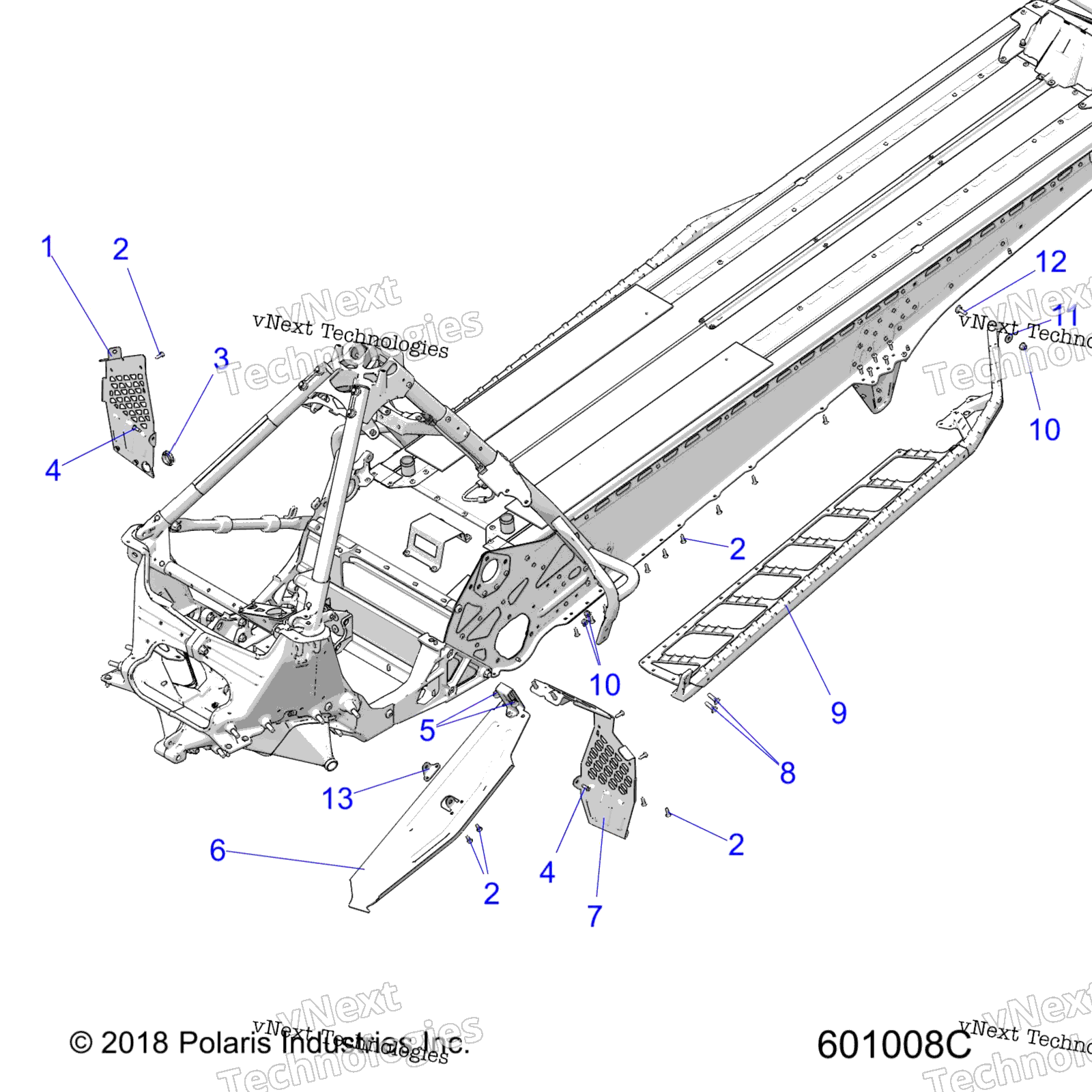 Chassis, сцепление Guard, Footrests, и Running Boards All Options