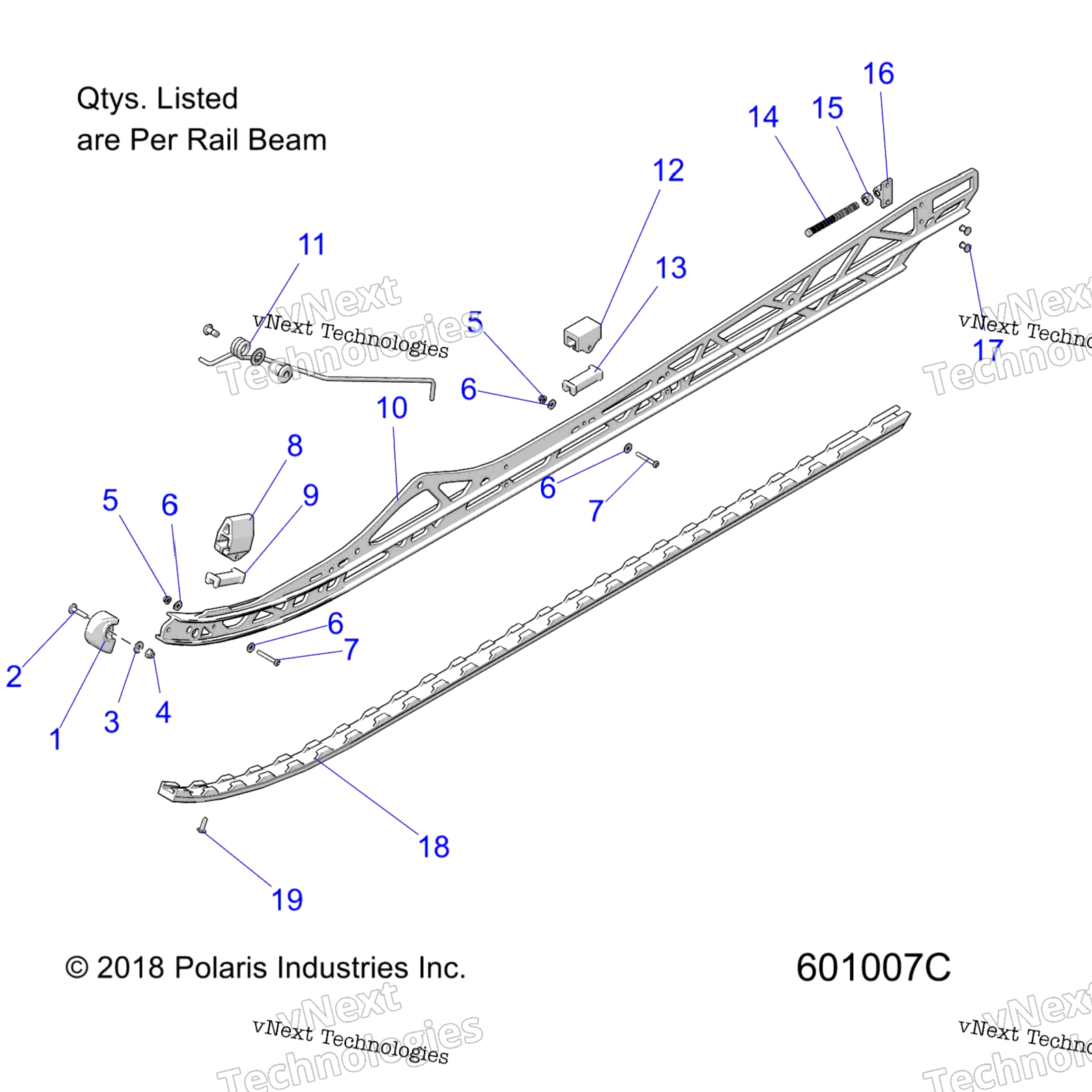 Suspension, 163" Rail Beam крепление All Options