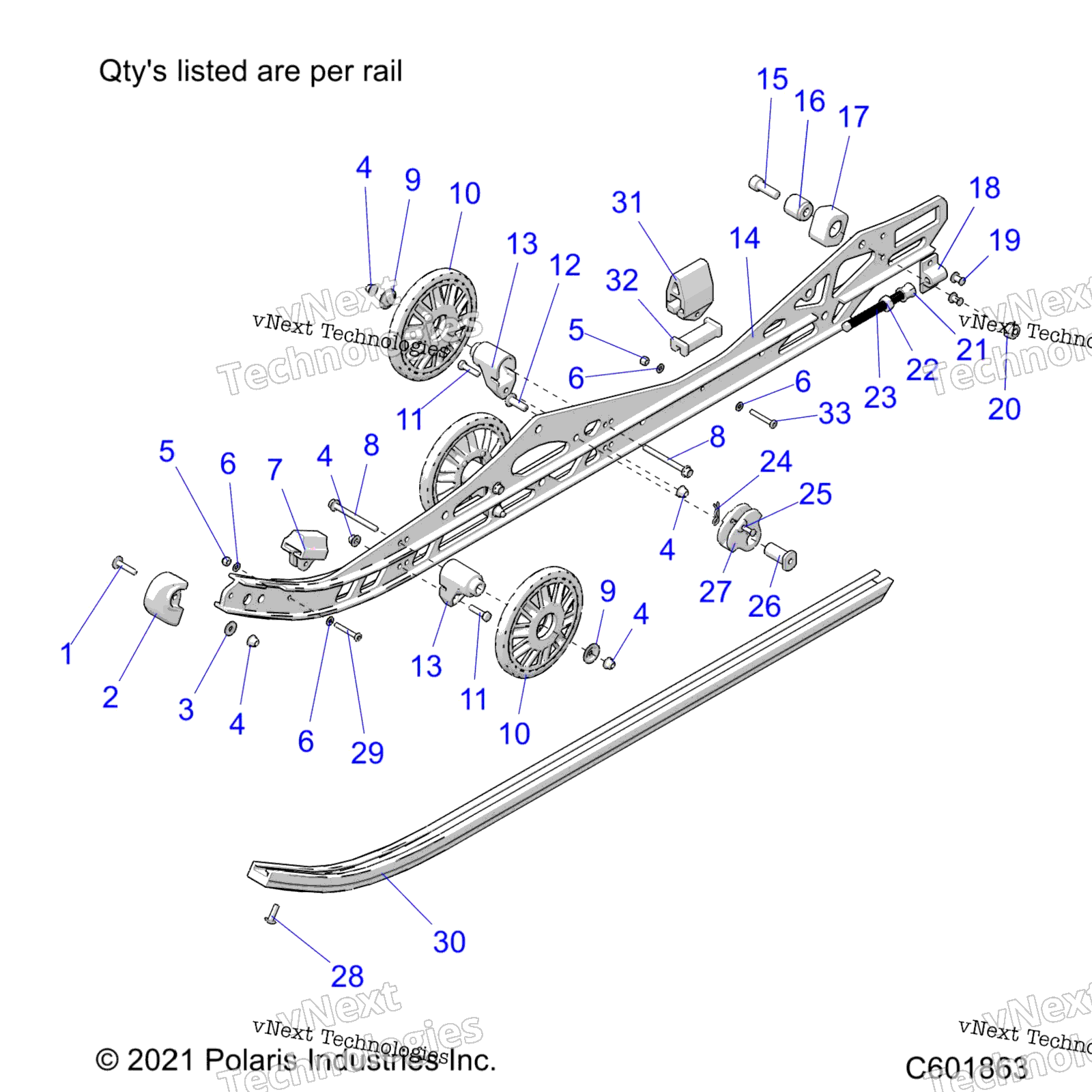 Suspension, Rail Beam Lh / Rh All Options