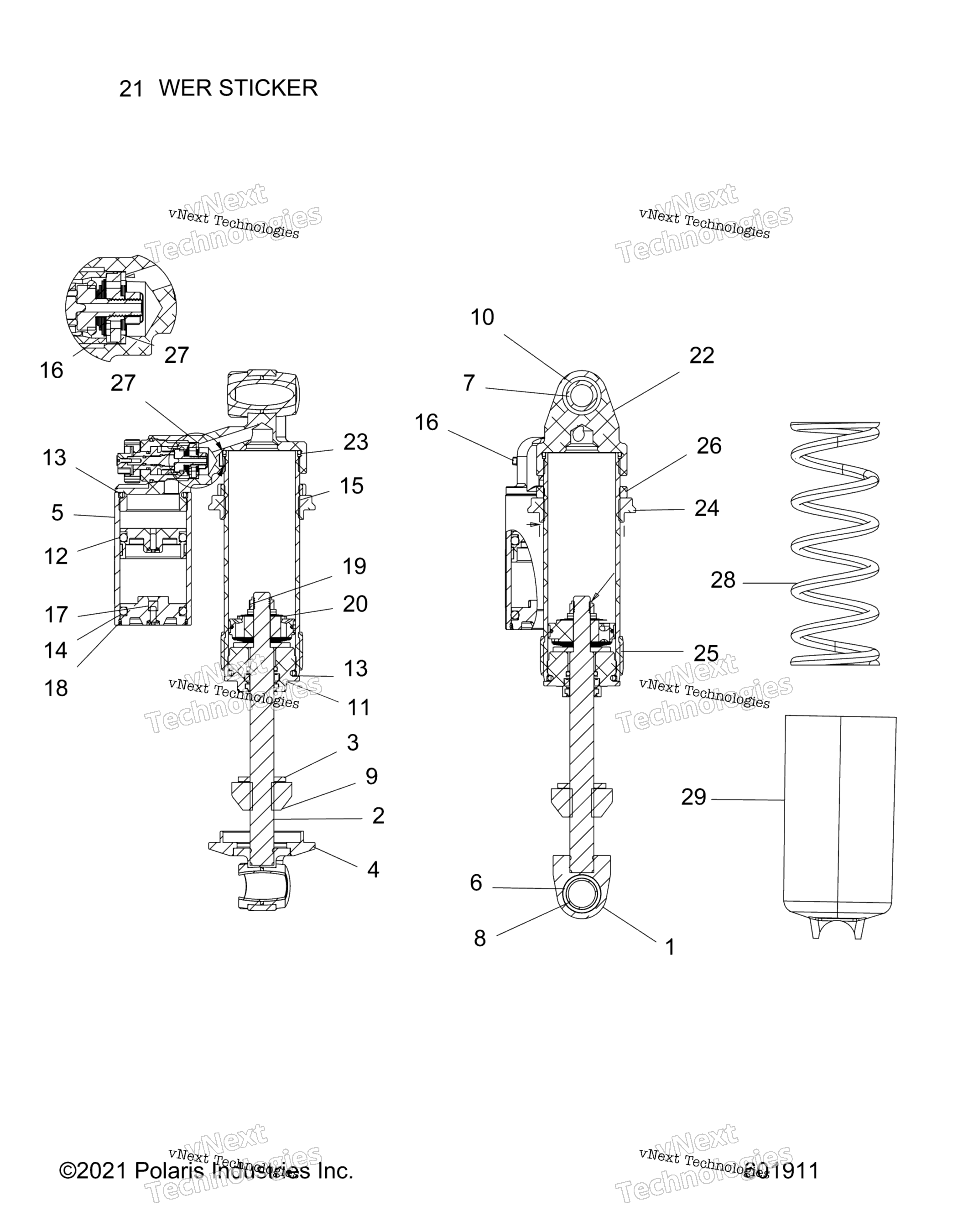 Suspension, Shock, передний Track All Options